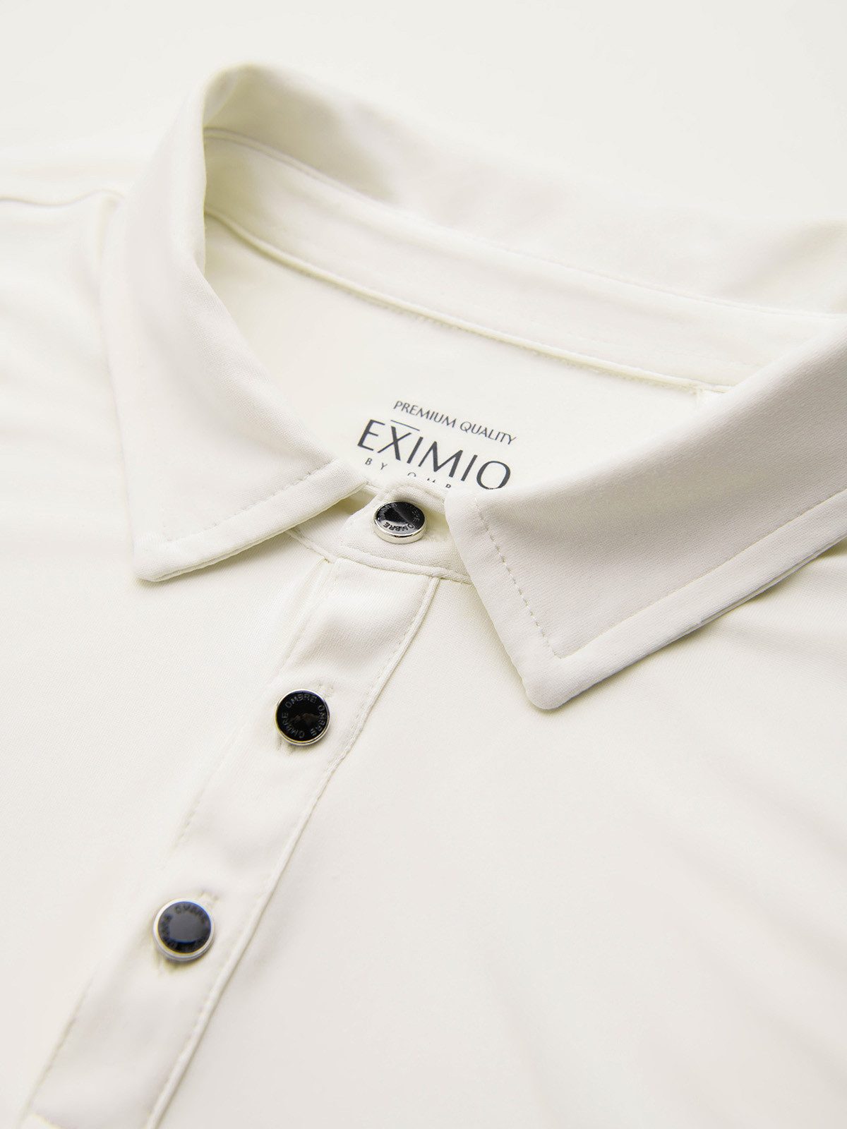 OMBRE Langarm-Poloshirt Polo-Shirt mit langen Ärmeln und eleganten Markenknöpfen