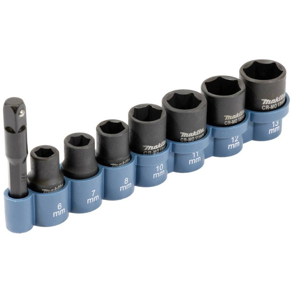 Makita Bit- und Steckschlüsselset Stecknuss-Set 1/4″4KT 8tlg