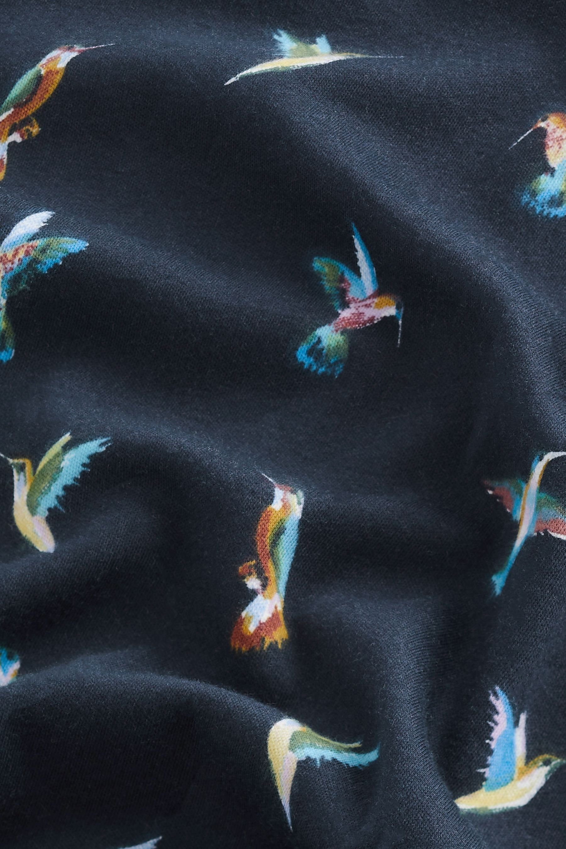 Blue (1-tlg) Navy Hummingbird Poloshirt Polo-Shirt Bedrucktes Next