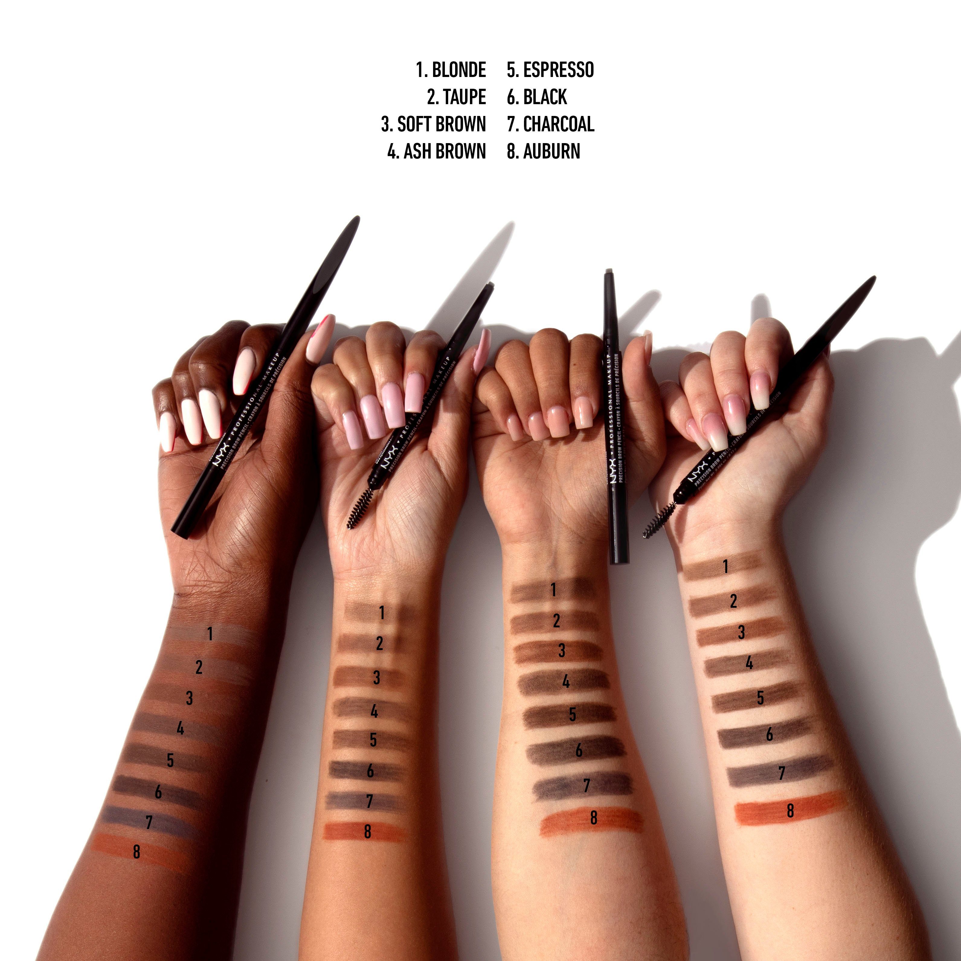 NYX PROFESSIONAL MAKEUP Augenbrauen-Stift PRECISION BROW PENCIL, doppelseitig, ultradünn, mit flacher Spitze – Bild 5 von 5
