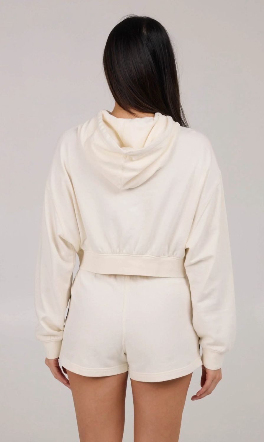 Salty Crew Hoodie Salty Crew Catamaran Cropped Hoodie Offwhite