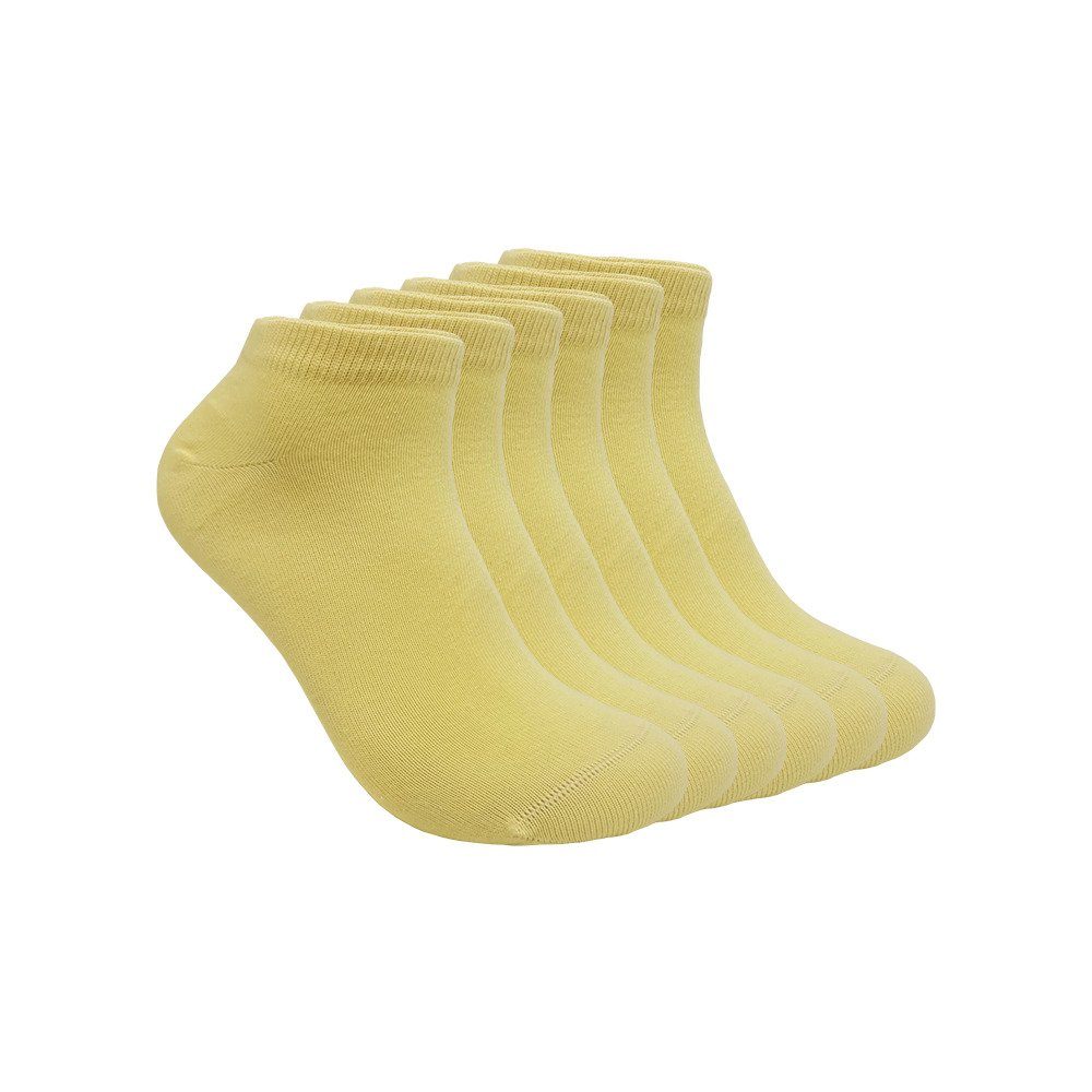 Max Lindner Sneakersocken für Damen, Herren und Kinder ab Größe 23 (6-Paar) atmungsaktiv und hautfreundlich gelb