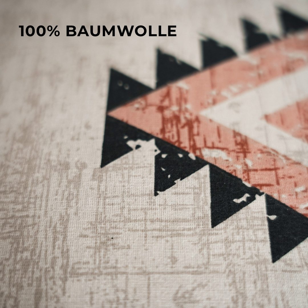 COFI 1453 Bettwäsche aus 100% Baumwolle mit Reißverschluss, Renforcé, 2 teilig, Renforcé, Wendebettwäsche mit Reißverschluss, Bohomuster – Bild 5 von 5