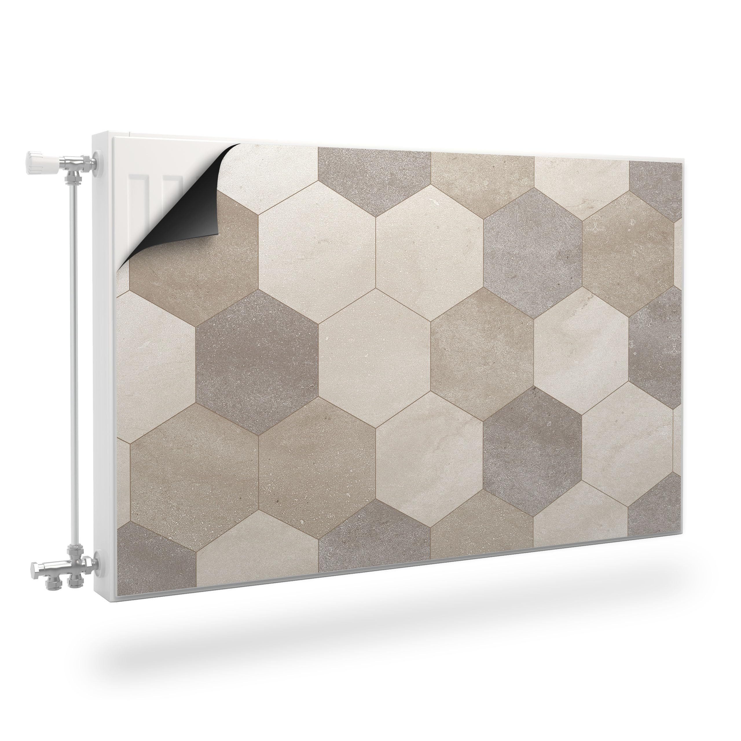 Muralo Magnetfolie Heizkörperverkleidung Muster – Heizkörperabdeckung magnetisch, Stein Mosaik – 80x60 cm, abriebfest, abwischbar