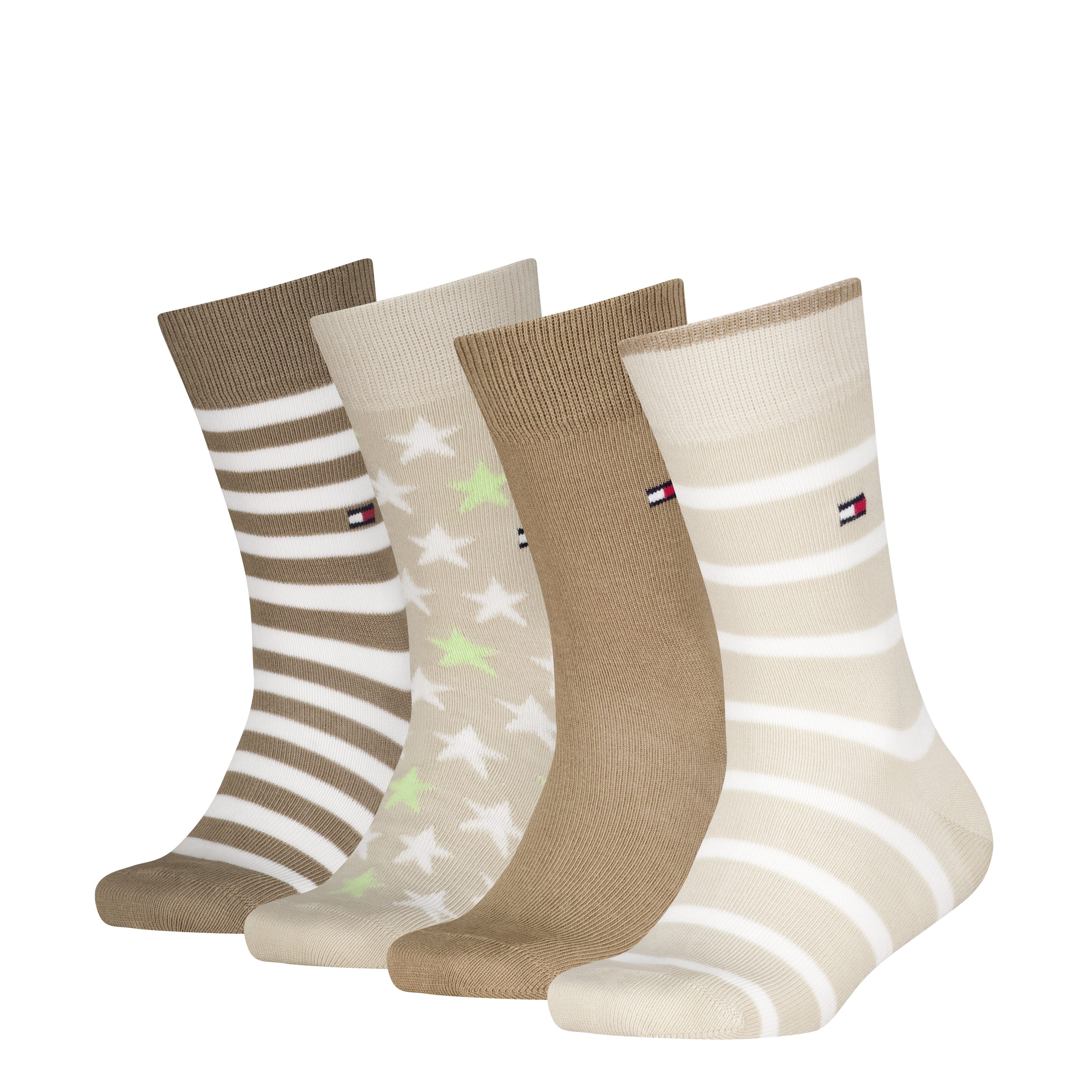 Tommy Hilfiger Socken TH KIDS SOCK 4P BRETON STRIPE STARS ECOM (4 Paar)