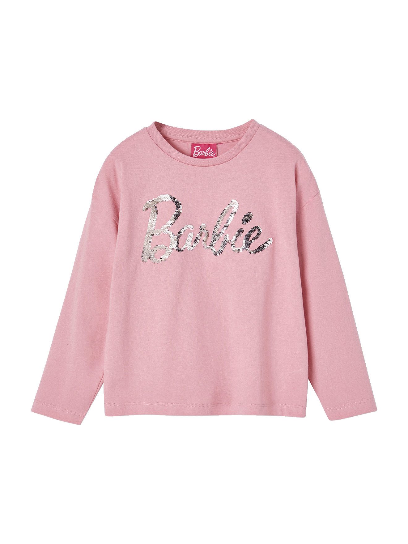 vertbaudet Langarmshirt Mädchen Shirt mit Wende-Pailletten BARBIE