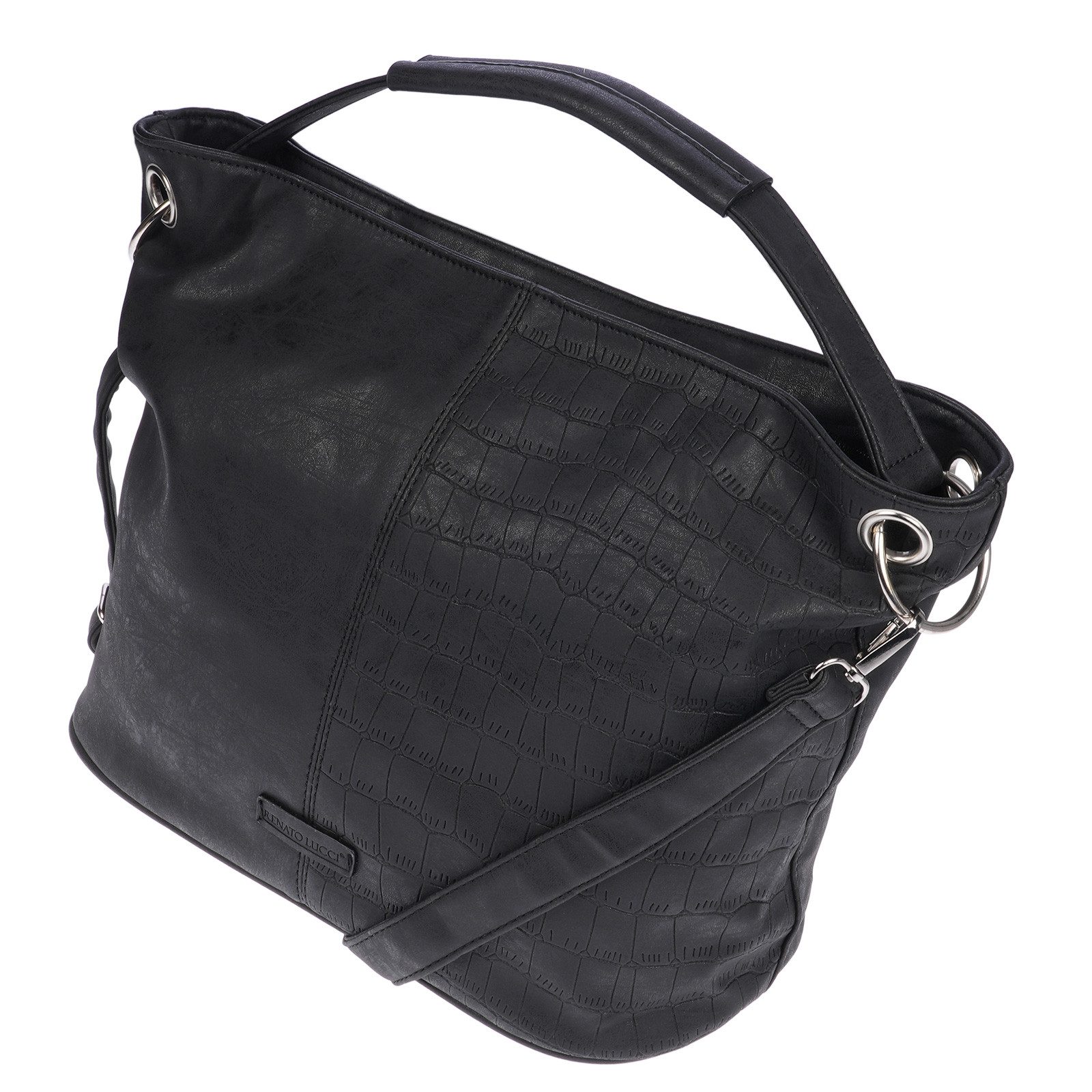 Christian Wippermann Umhängetasche Damen Tasche Schultertasche Umhängetasche Crossover Bag Olive, Leder Optik Handtasche