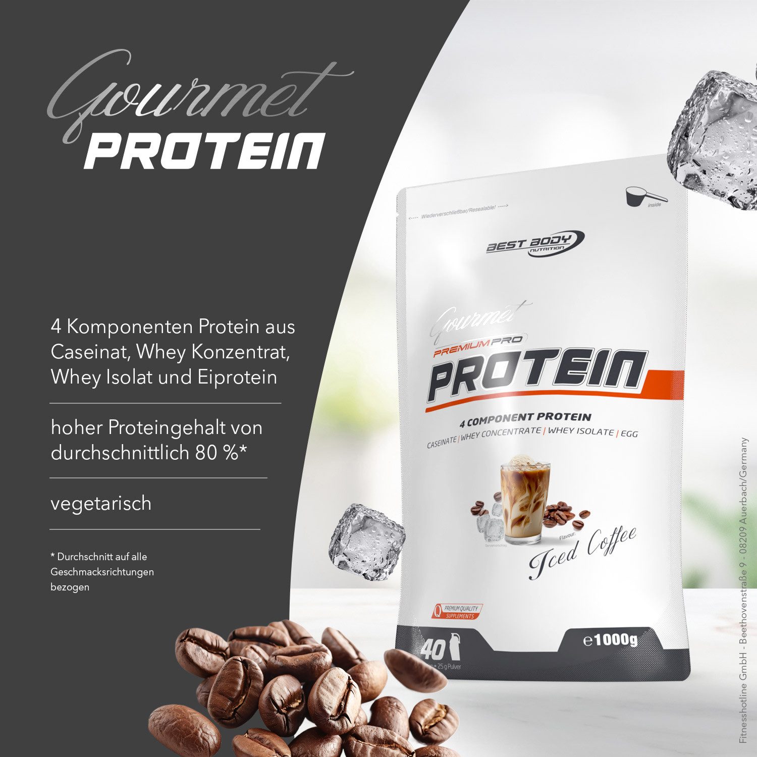 Best Body Nutrition 250 g - 1 kg Gourmet Protein Bundle Pulver, 1000 g