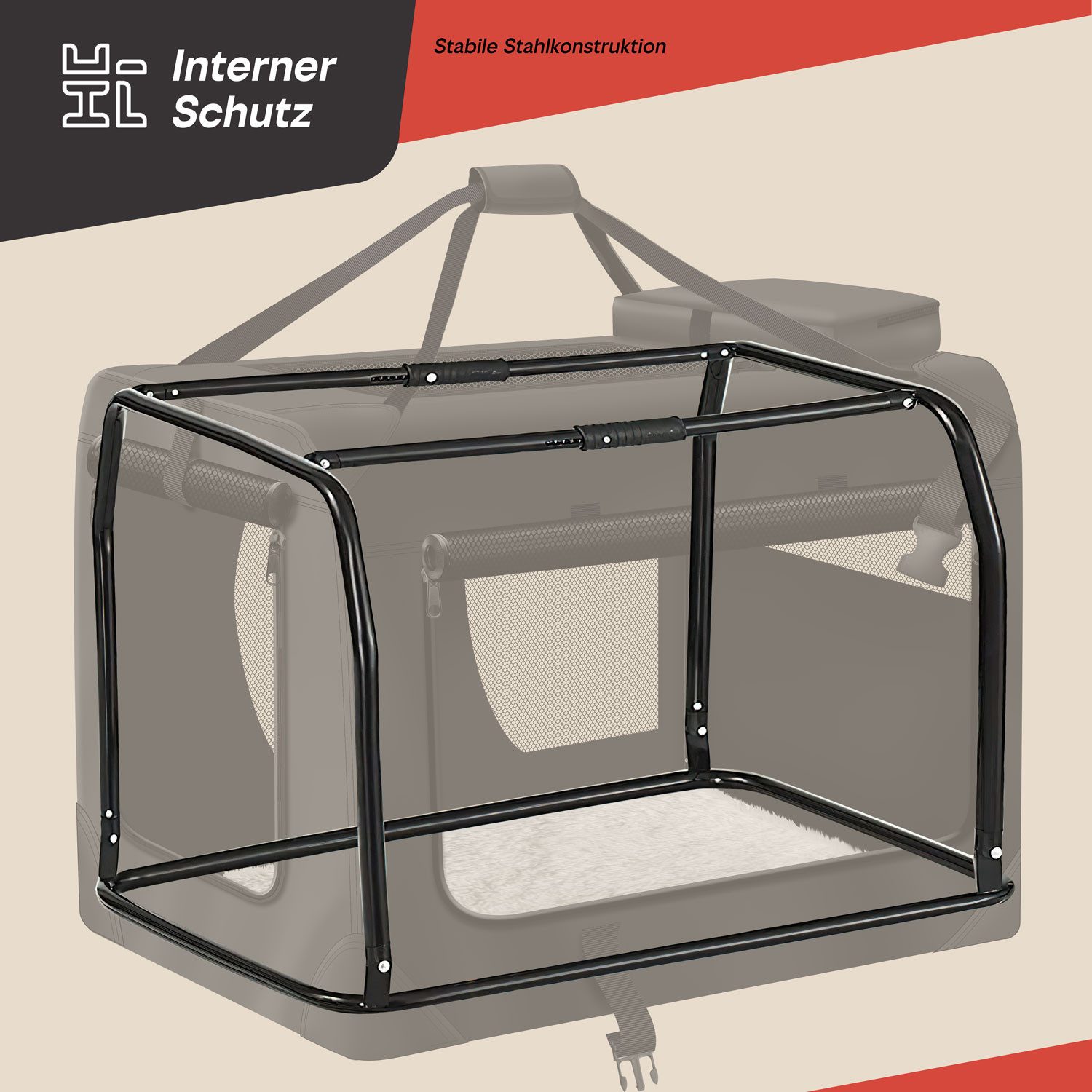 all Pets United Tiertransportbox ALL PETS UNITED Faltbare Haustierbox – wasserfest, mobil & waschbar, Hundebox Haustierbox