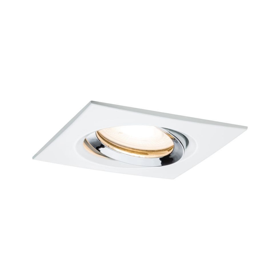 Paulmann LED Einbaustrahler Paulmann LED Einbauleuchte Nova 9,3 x 9,3 cm, Inkl. Leuchtmittel, Dimmbar ohne Bewegungsmelder