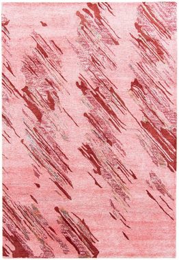 Designteppich Designer Abstrakt Rosa 200 x 140 cm, morgenland, rechteckig, Höhe: 8 mm, Handgeknüpft