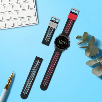 kwmobile Uhrenarmband 2x Sportarmband für Fossil Gen 6 Men's Smartwatch, Armband TPU Silikon Set Fitnesstracker