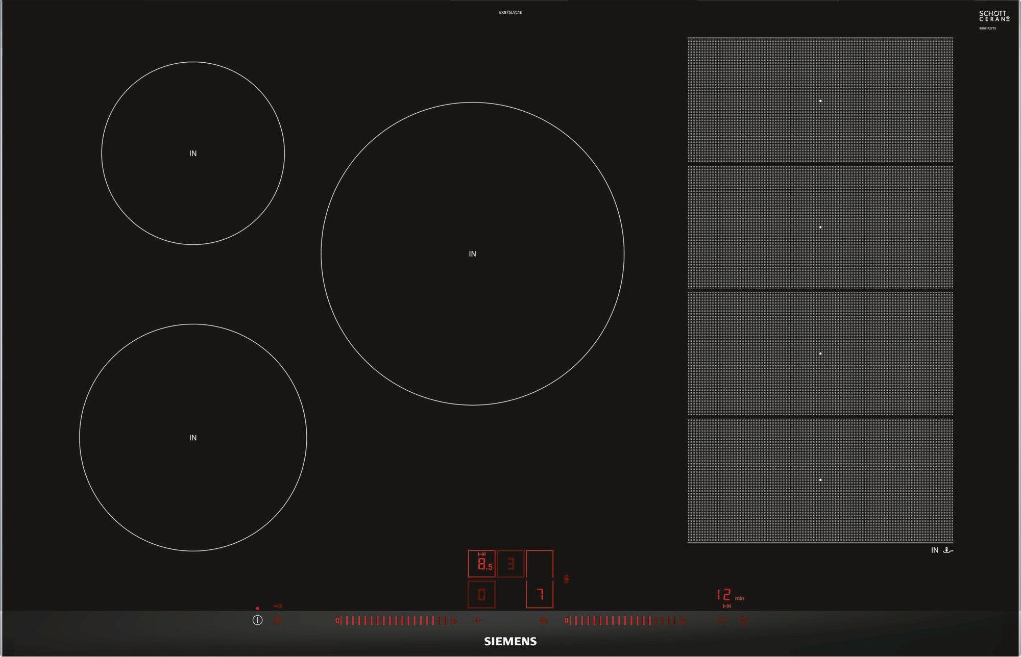 SIEMENS Flex-Induktions-Kochfeld von SCHOTT CERAN® iQ700 EX875LVC1E