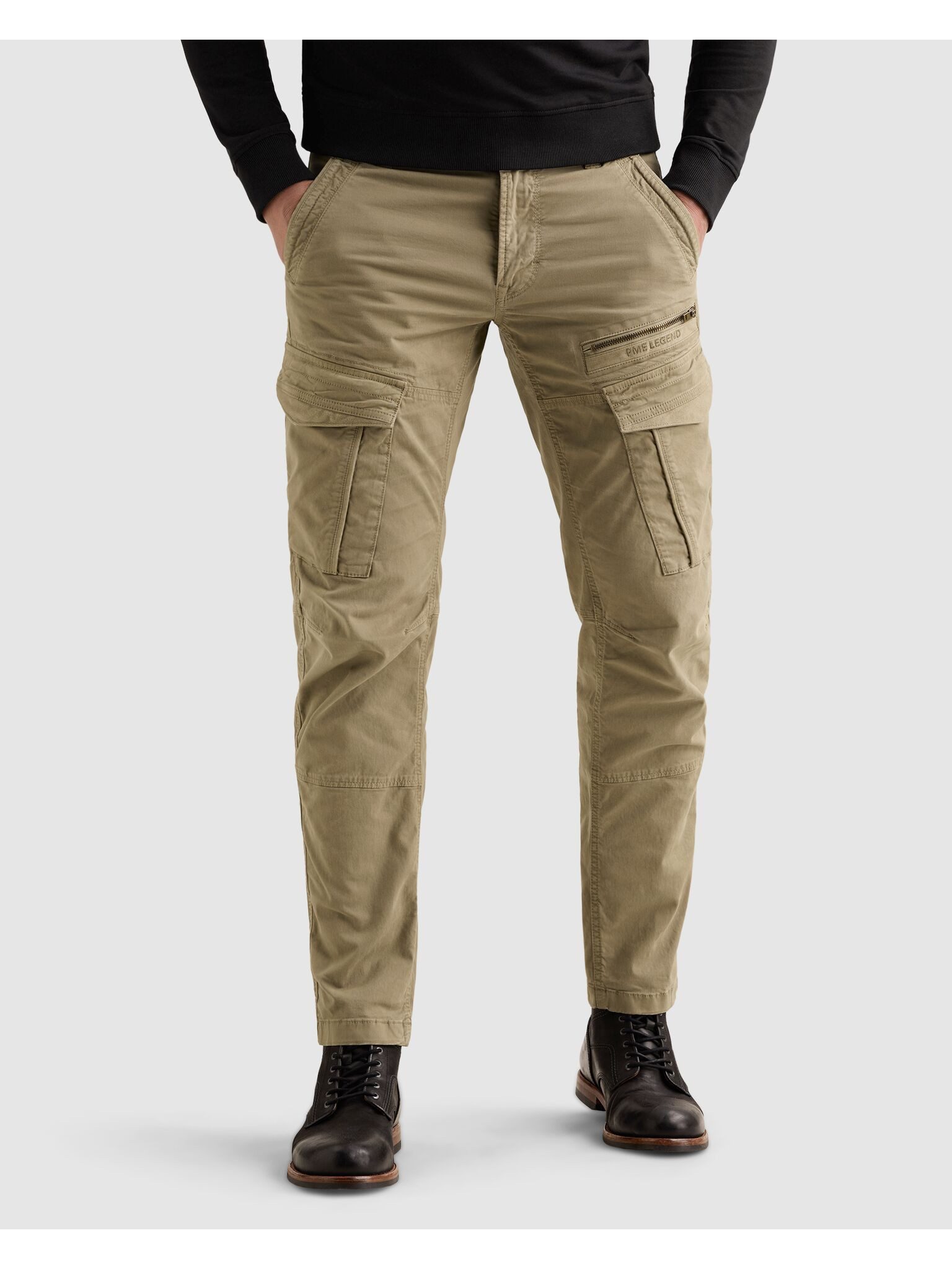 PME LEGEND Cargohose Nordrop Stretch Twill mit Logo Stickerei – Bild 2 von 5