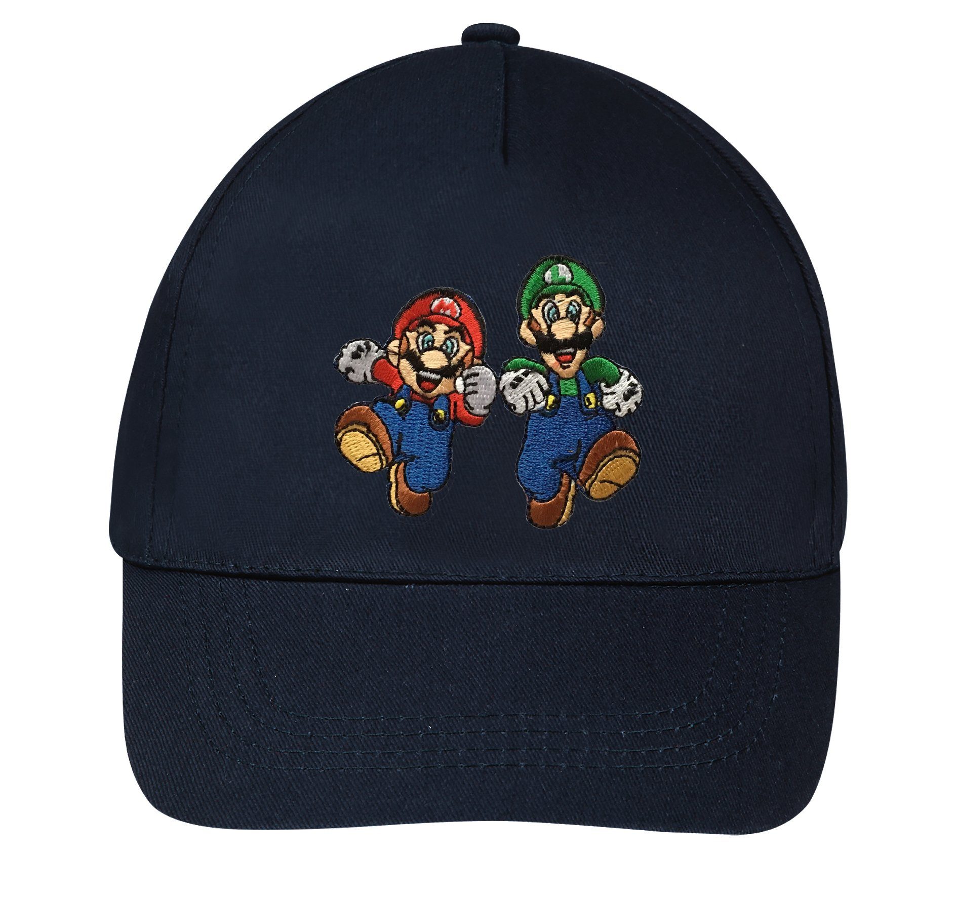 Youth Designz Baseball Cap Mario & Luigi Kinder Cap mit modischer Logo Stickerei Navyblau