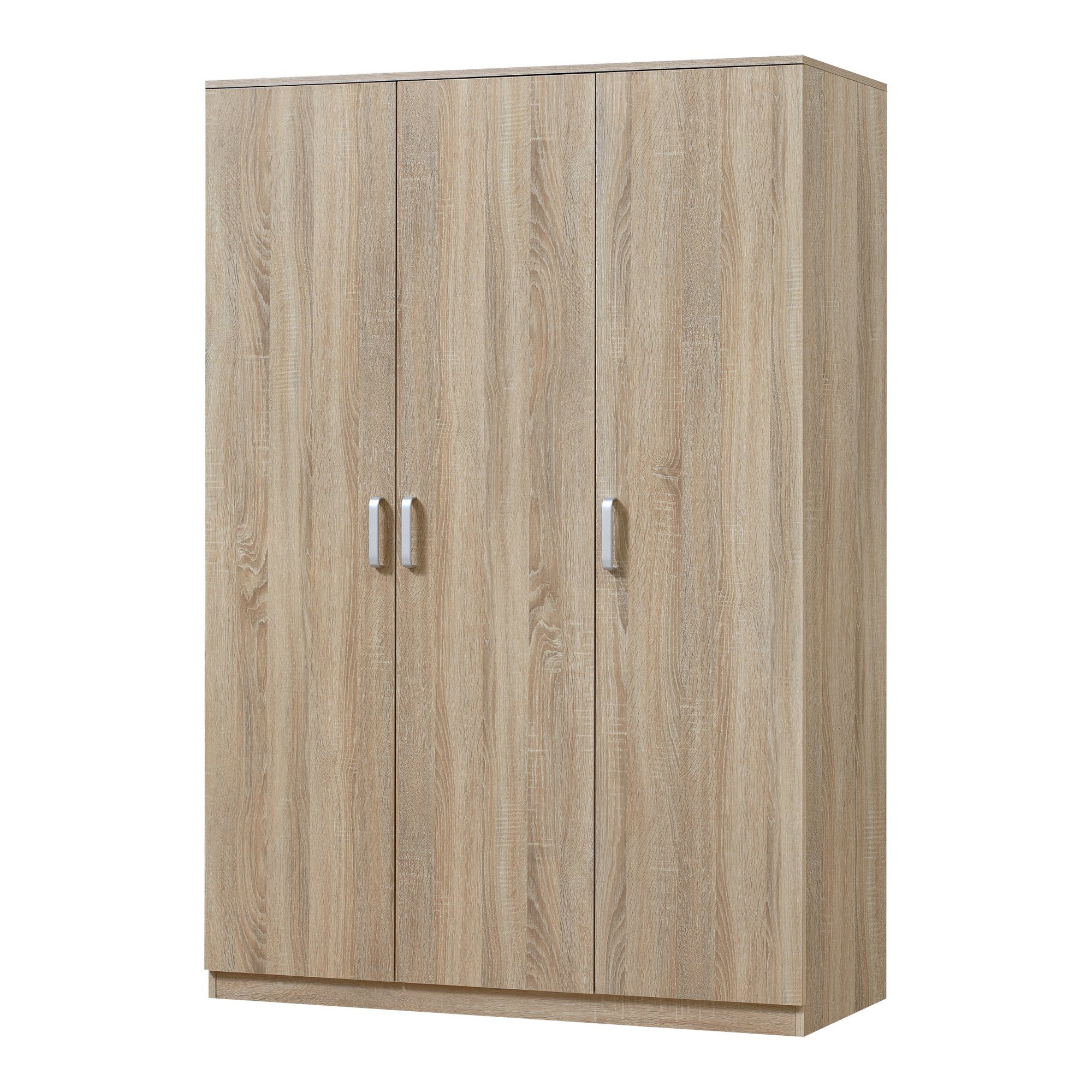 en.casa Kleiderschrank »Bodolz« 176x120x52 cm Sonoma-Eichenoptik günstig online kaufen