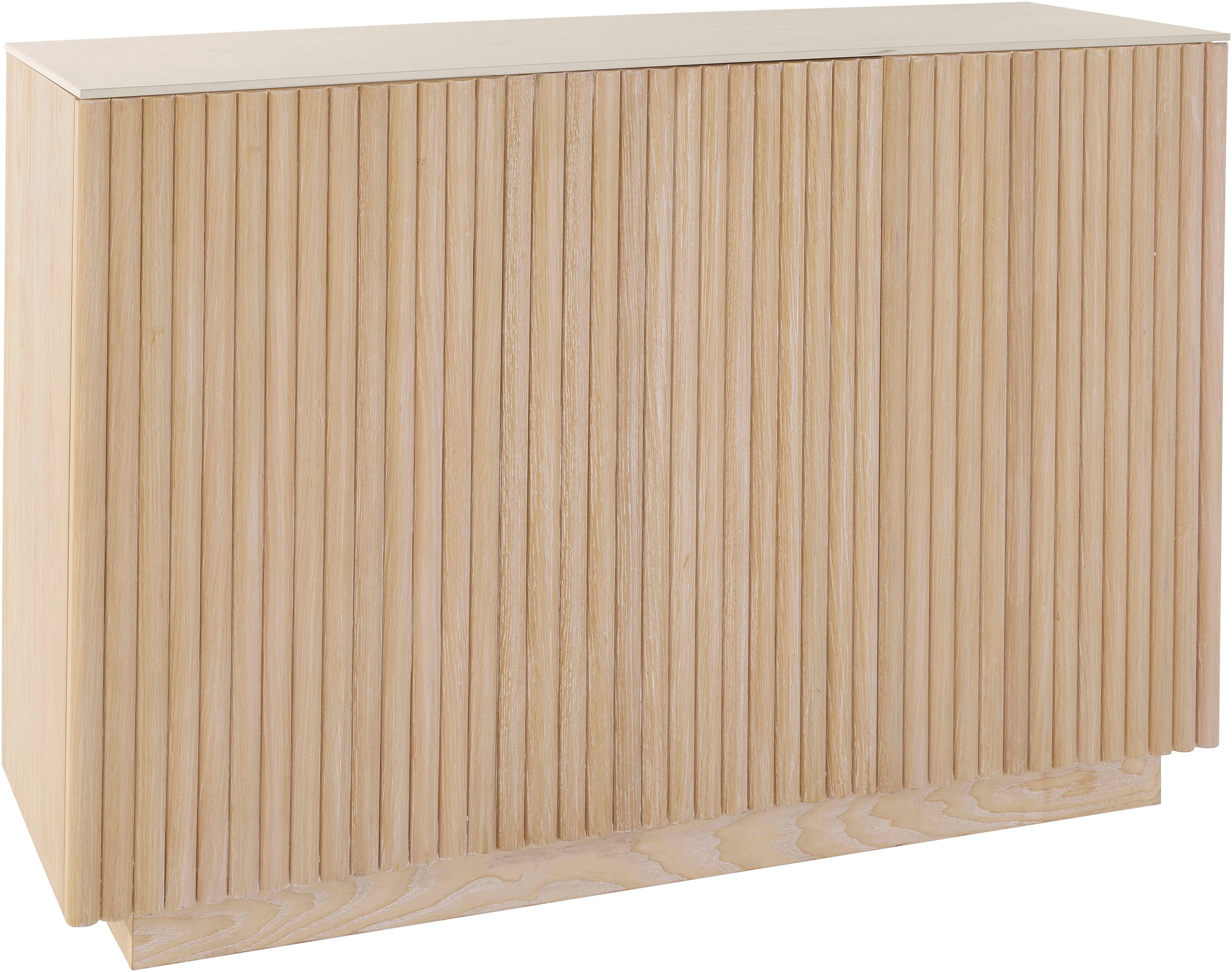 homsy by Ana Johnson Sideboard Solva, Holzoptik aus Esche, geriffelte Front, Keramikplatte, Breite 119 cm. € 369,99