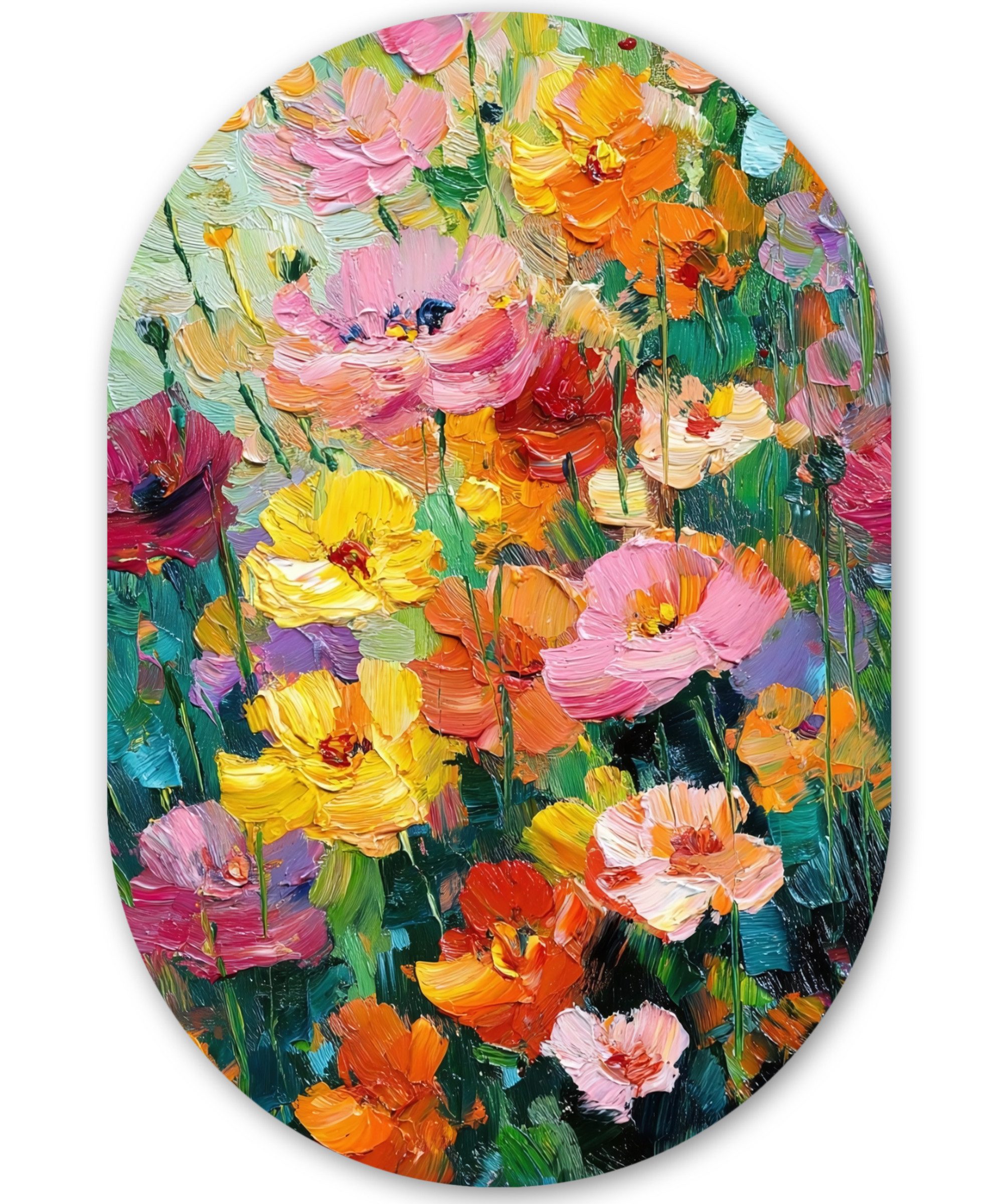 MuchoWow Gemälde Blumenexplosion - Leuchtende Farben günstig online kaufen