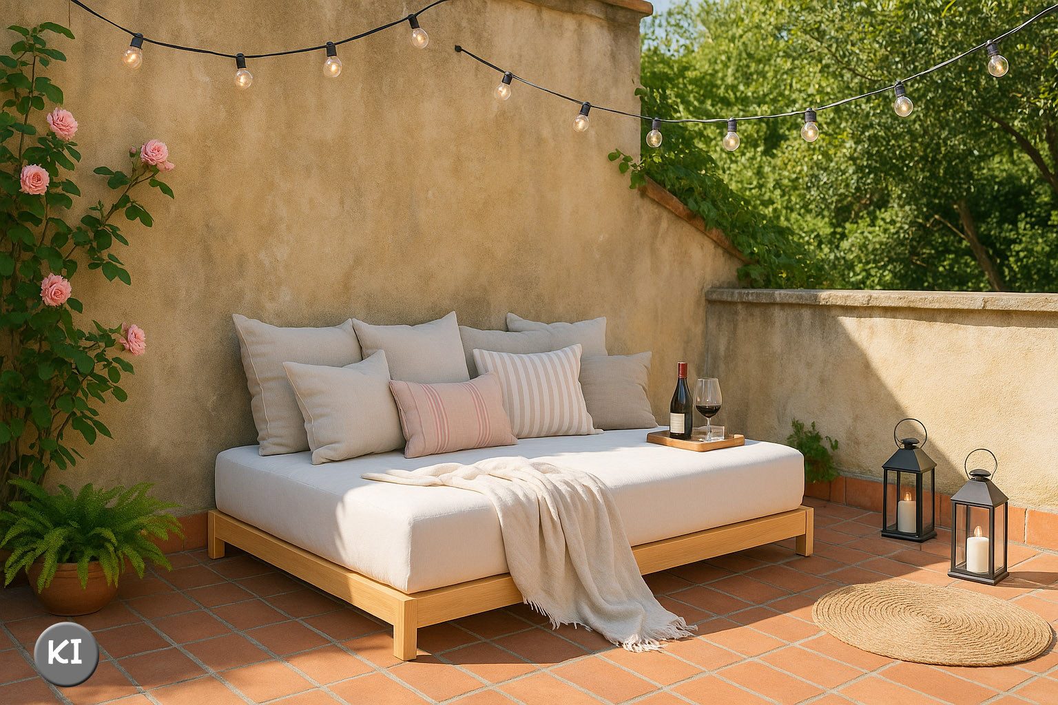 ERST-HOLZ Bett Flaches Futon-Doppelbett Bodenbett 140 günstig online kaufen