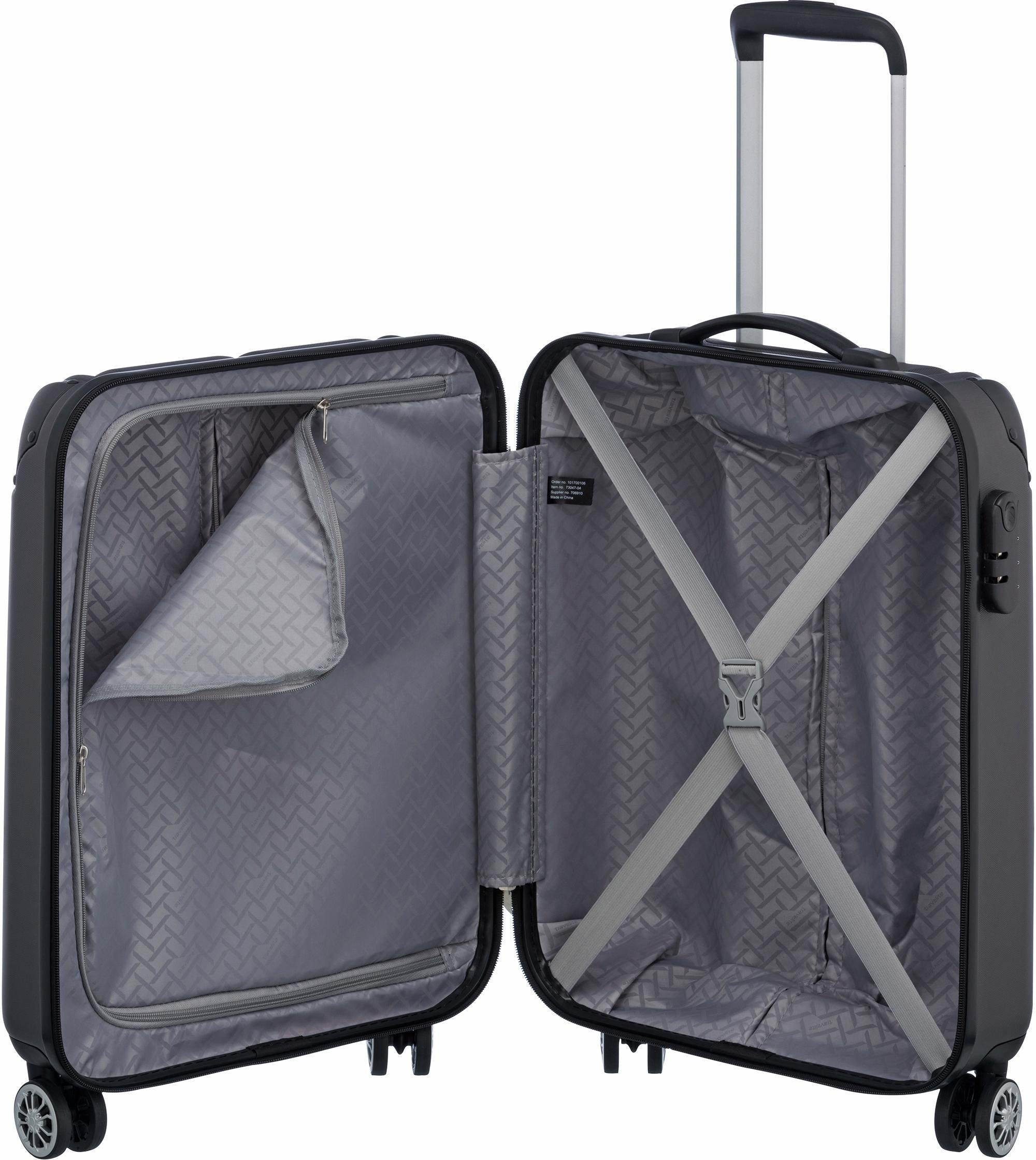 travelite 4 55cm, City, Rollen anthrazit Hartschalen-Trolley