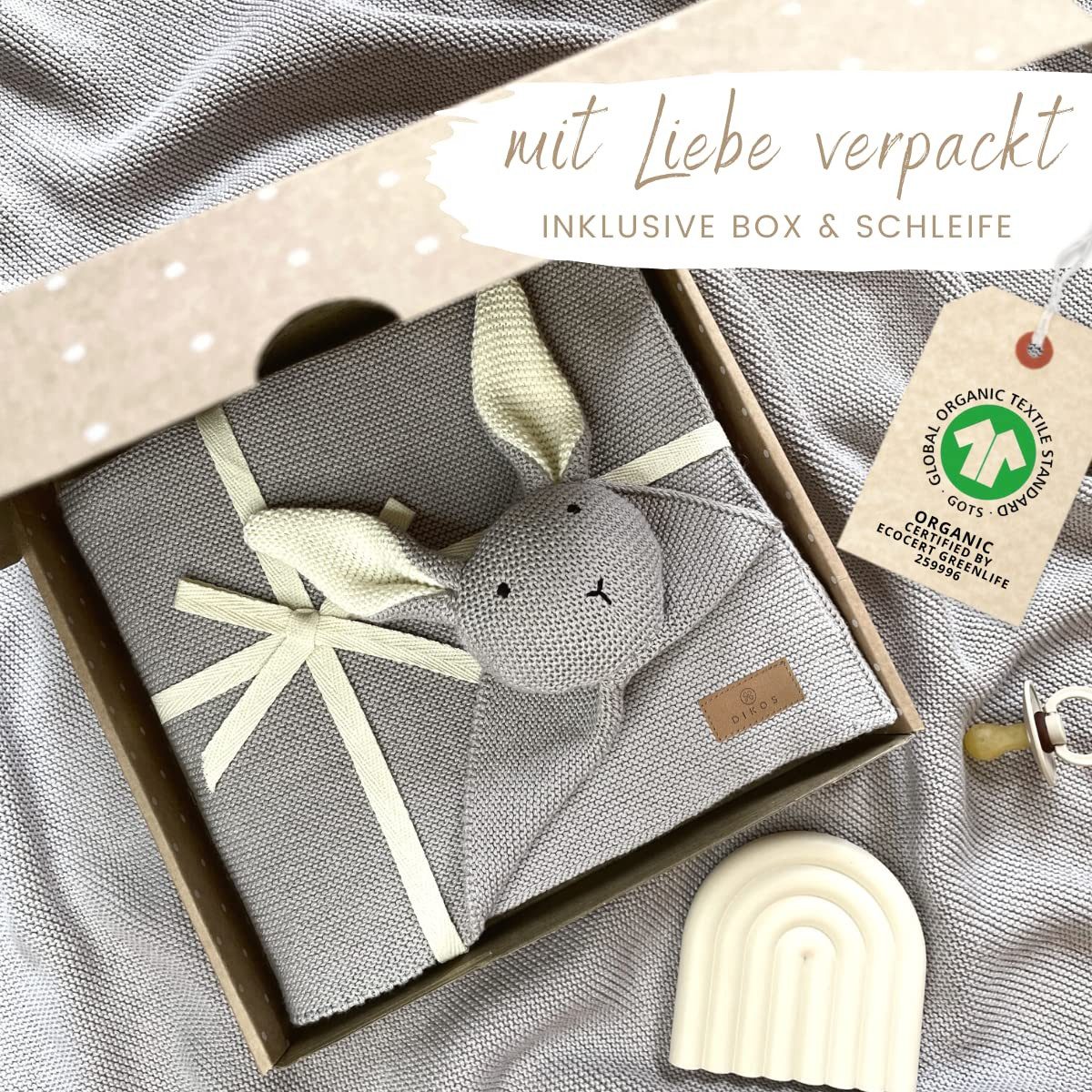 Babydecke DIKOS® Babydecke SCHMUSE-HASE Baby Geschenk Mädchen Junge Geschen günstig online kaufen