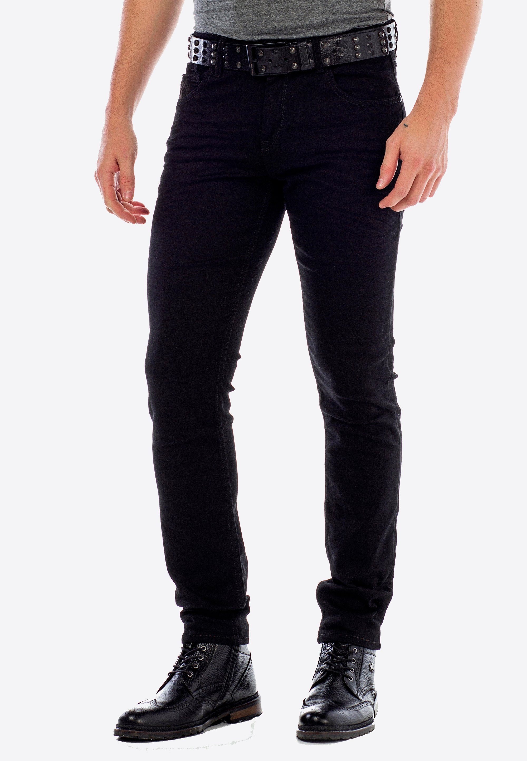 Cipo & Baxx Slim-fit-Jeans in Straight Fit schwarz