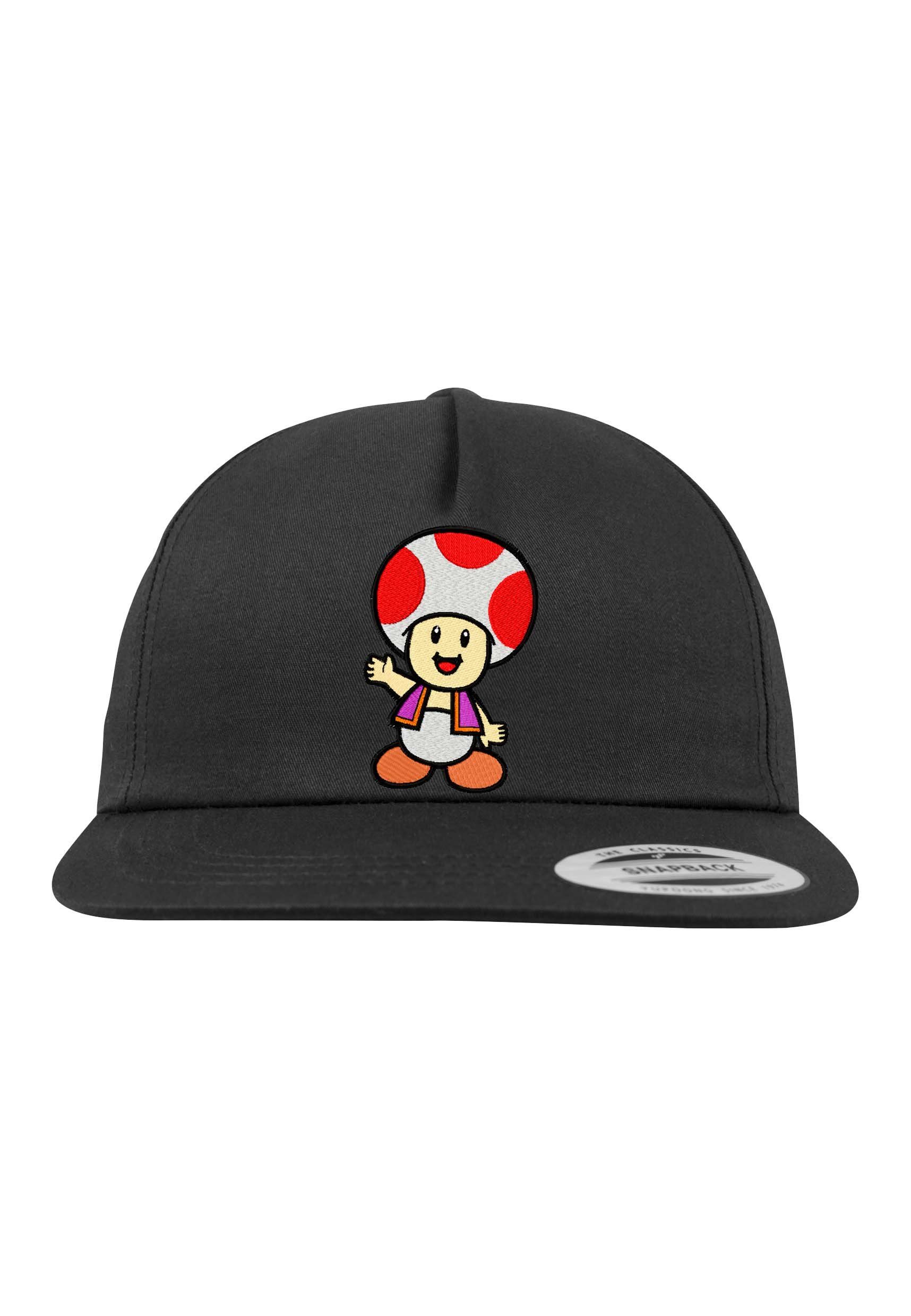 Youth Designz Baseball Cap Toad Unisex Snapback Cap mit modischer Logo Stickerei Schwarz