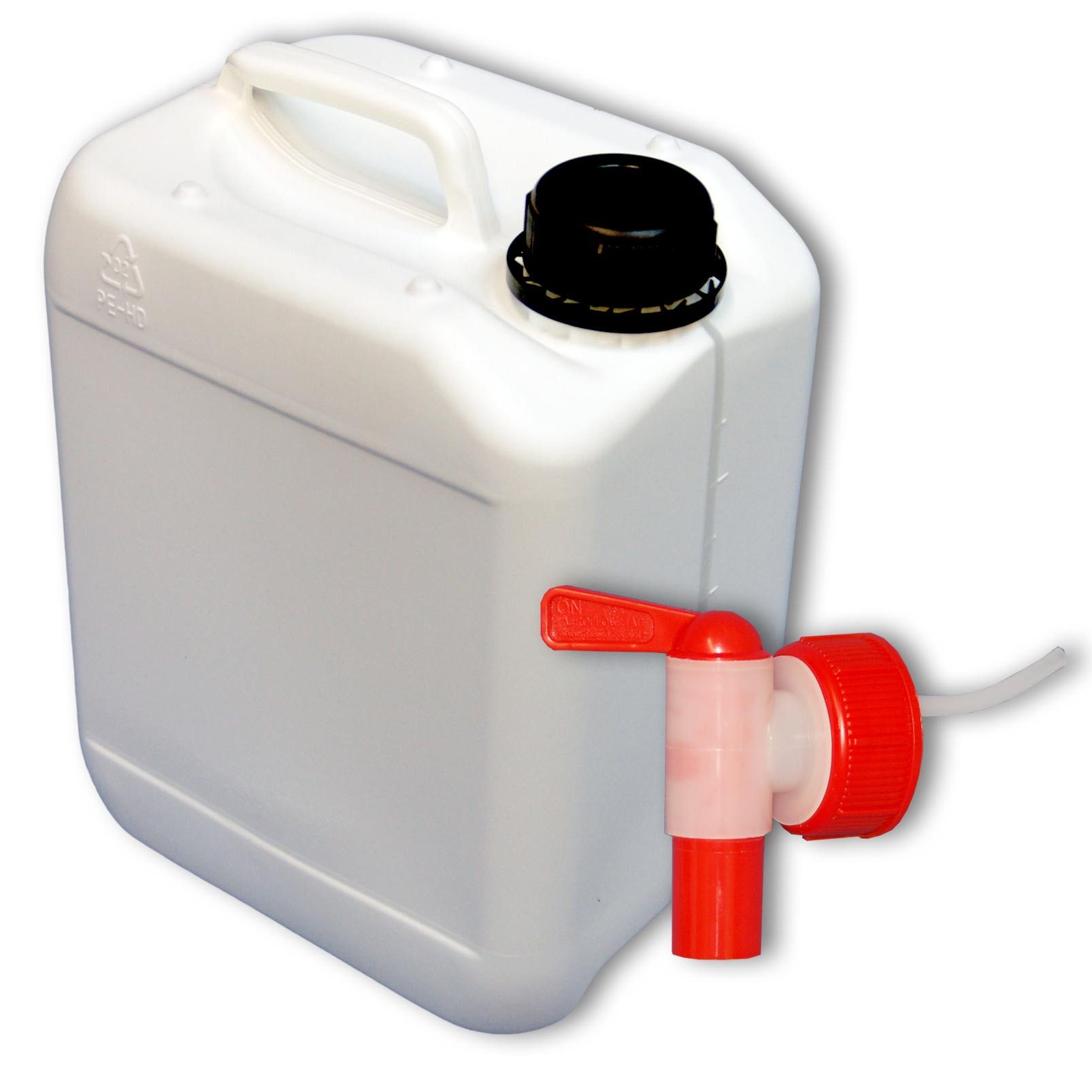 Plasteo Kanister plasteo® 5 Liter Kanister weiß mit AFT-Hahn (DIN 45) (1 St)