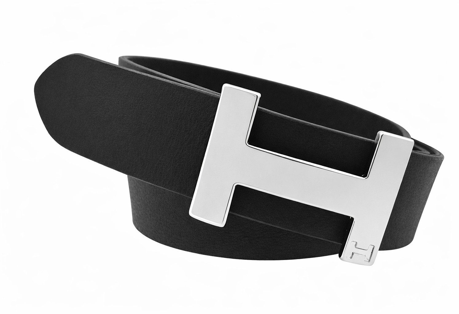 Handmade by CASSANDRA Ledergürtel mit edler H-Schließe - ECHT LEDER Made in günstig online kaufen