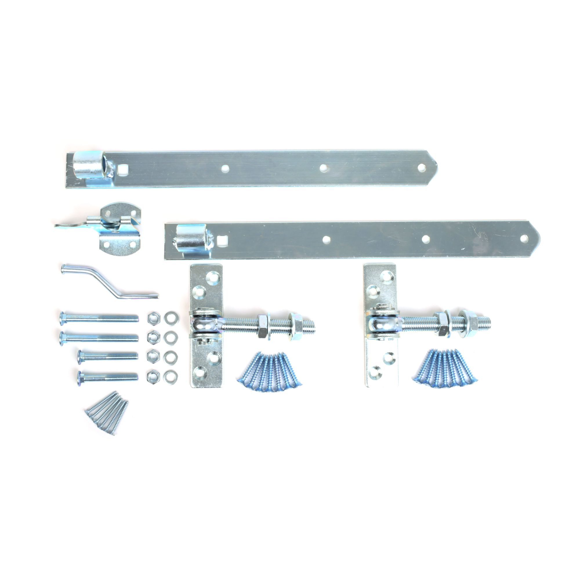 ROG-Gardenline Ladenband Set: 2 verstellbare Ladenbänder 400 x 40 mm + 1 Gartentorfalle (Galvanisch verzinkt)