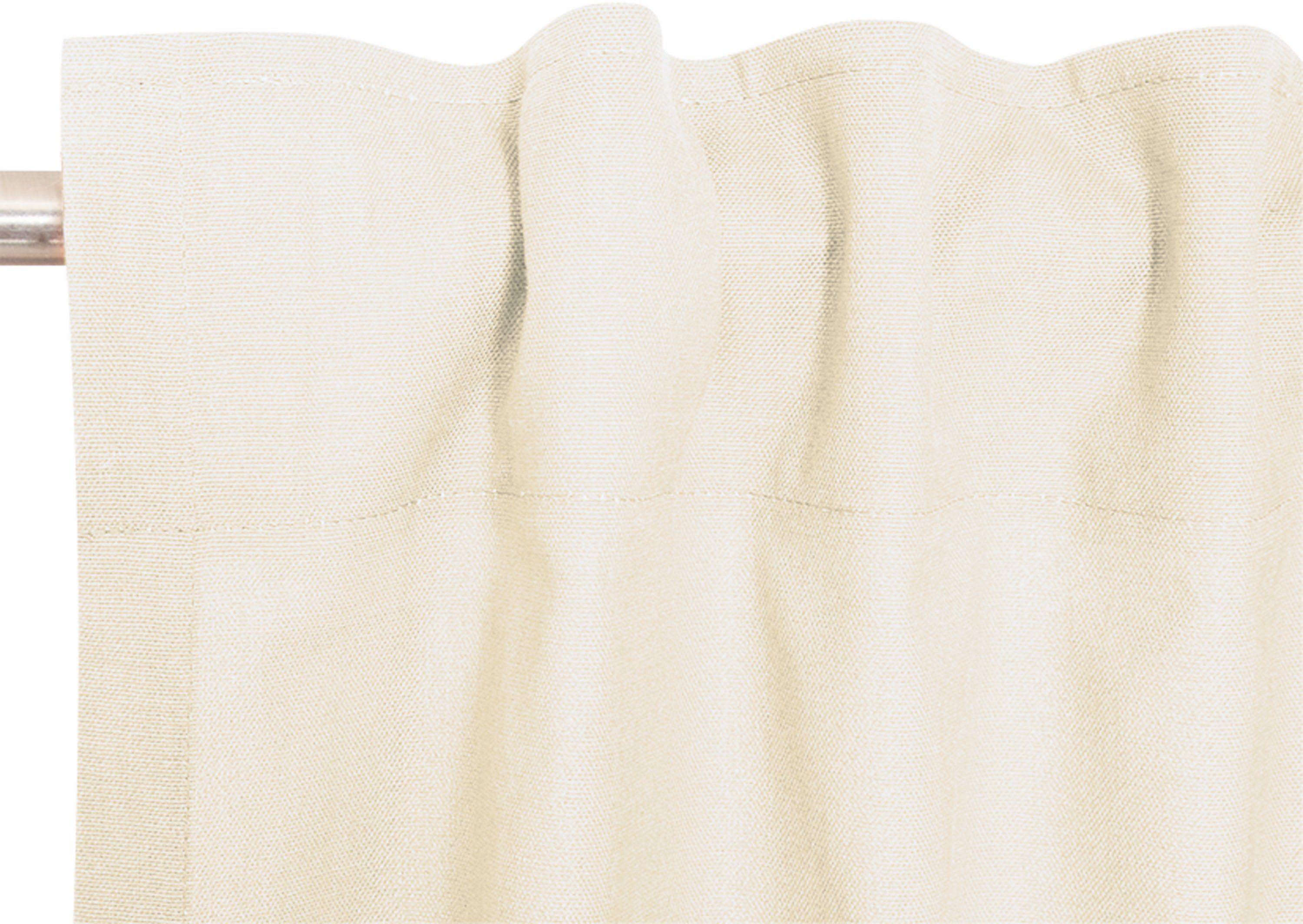Vorhang Neo, Esprit, verdeckte nachhaltiger natur/creme/beige blickdicht, blickdicht Baumwolle, (1 Schlaufen St), aus