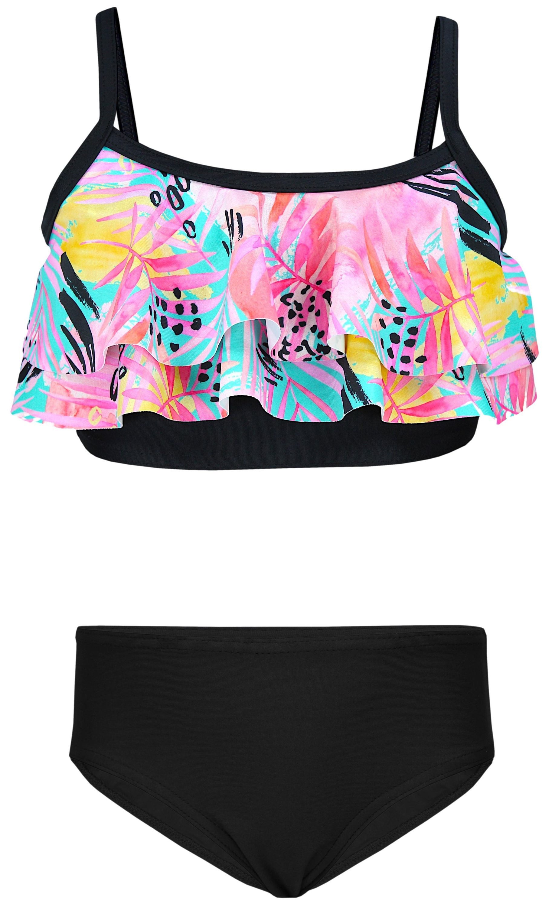 Bustier-Bikini Aquarti Mädchen Bikini Set Bustier Bikinislip Zweiteiliger Badeanzug
