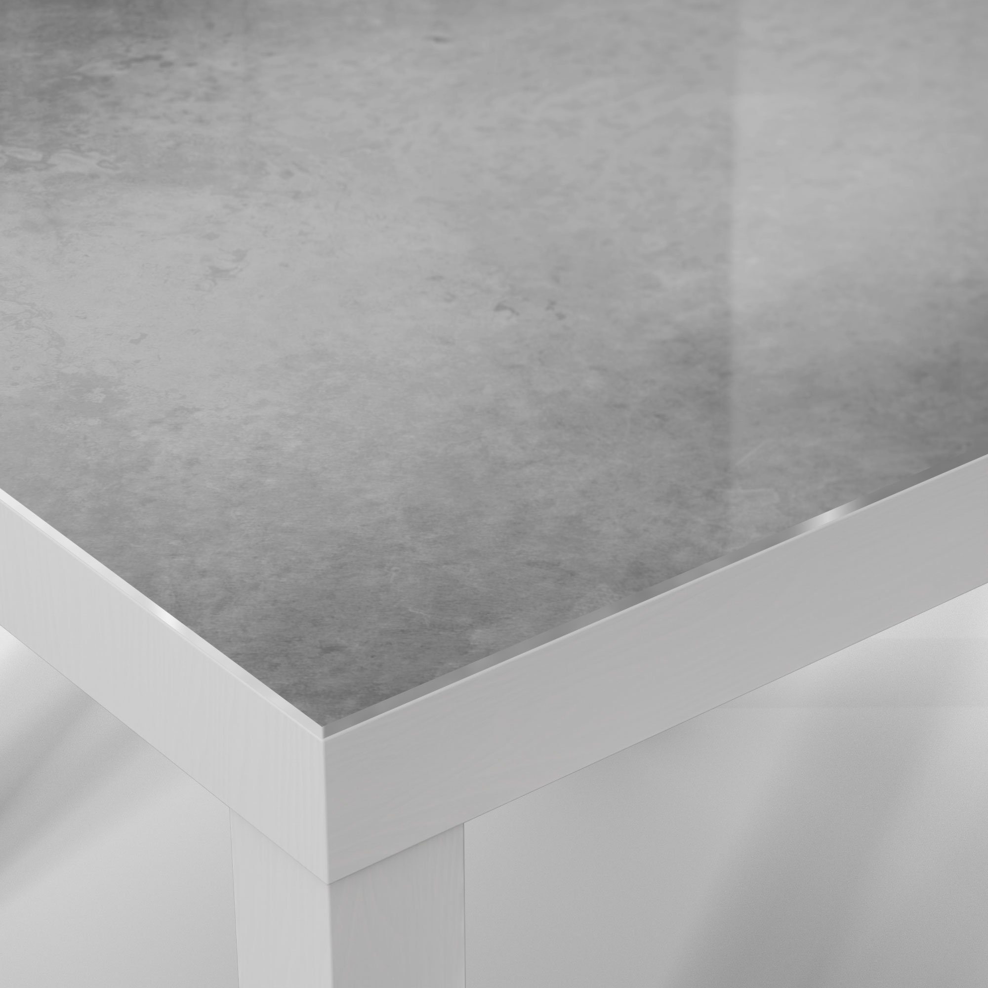 Glas Schultafel', modern 'Leere Glastisch Beistelltisch DEQORI Couchtisch Weiß
