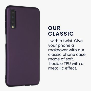 kwmobile Handyhülle Case für Samsung Galaxy A7 (2018), Hülle Silikon metallisch schimmernd - Handyhülle Cover