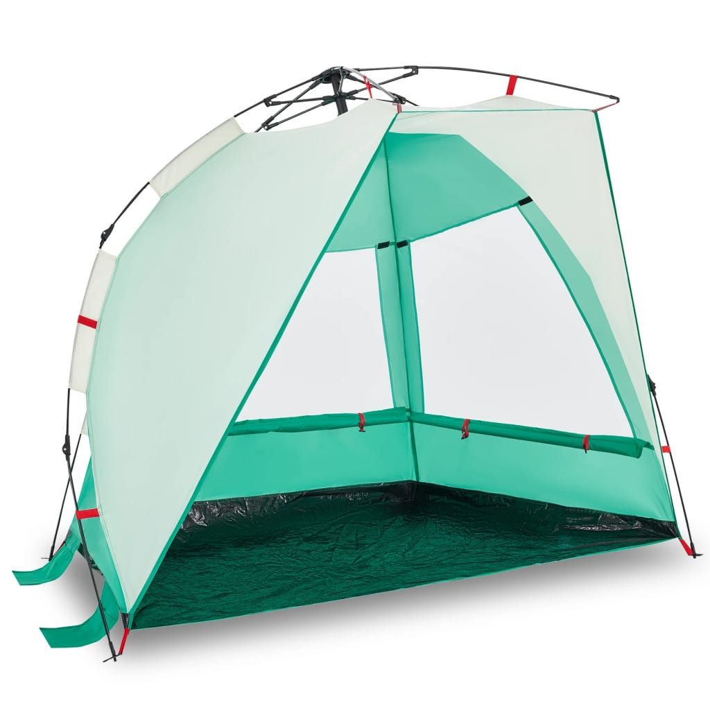Strandmuschel Strandmuschel Strandzelt Sonnenschut 2 Personen Seegrün Quick Release