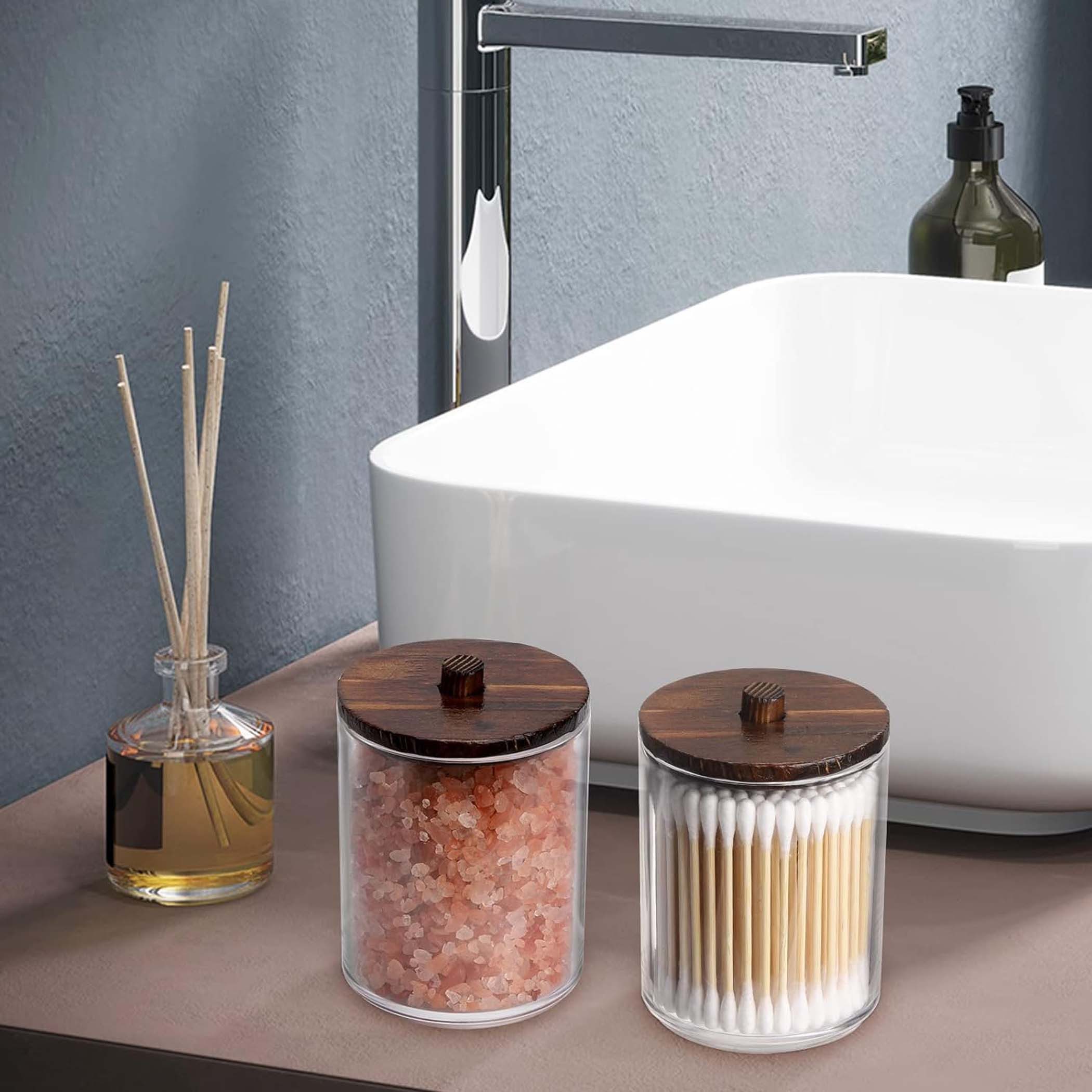 Auledio Wattestäbchenspender 3x Aufbewahrung für Wattestäbchen stapelbar,Badezimmer Organizer – Bild 4 von 5