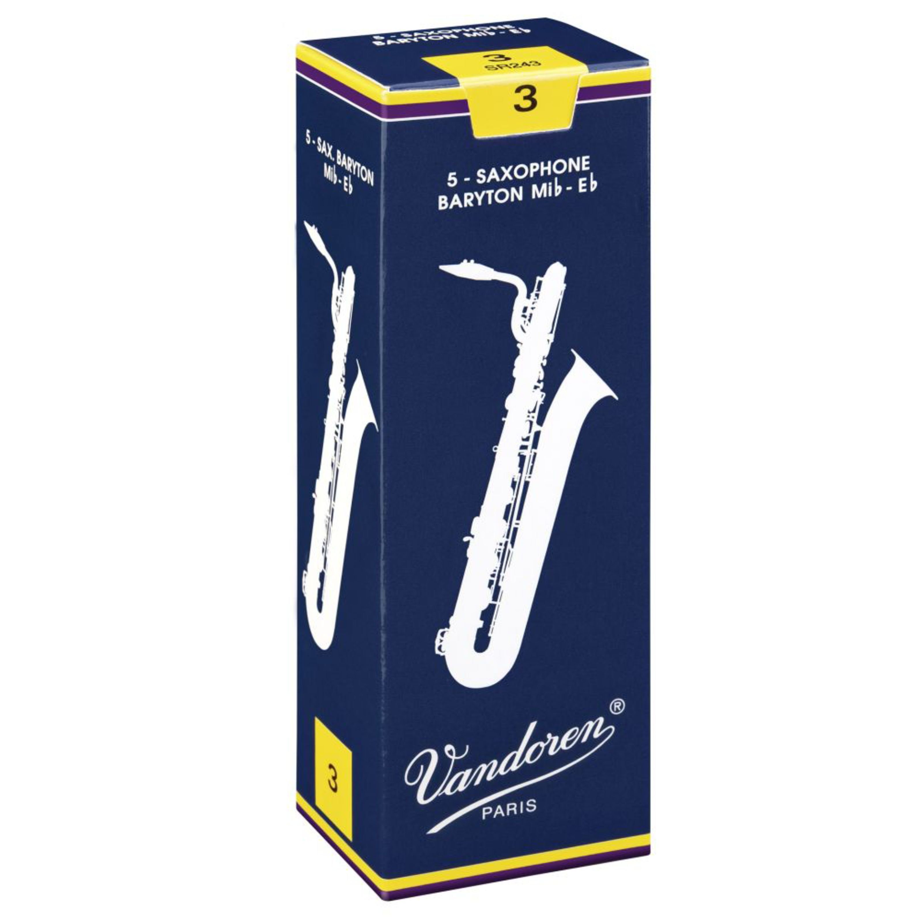 Vandoren Blattabschneider Saxophon, Classic Baritonsax 3,5 Schachtel mit 5 Blättern - Blatt für Bariton
