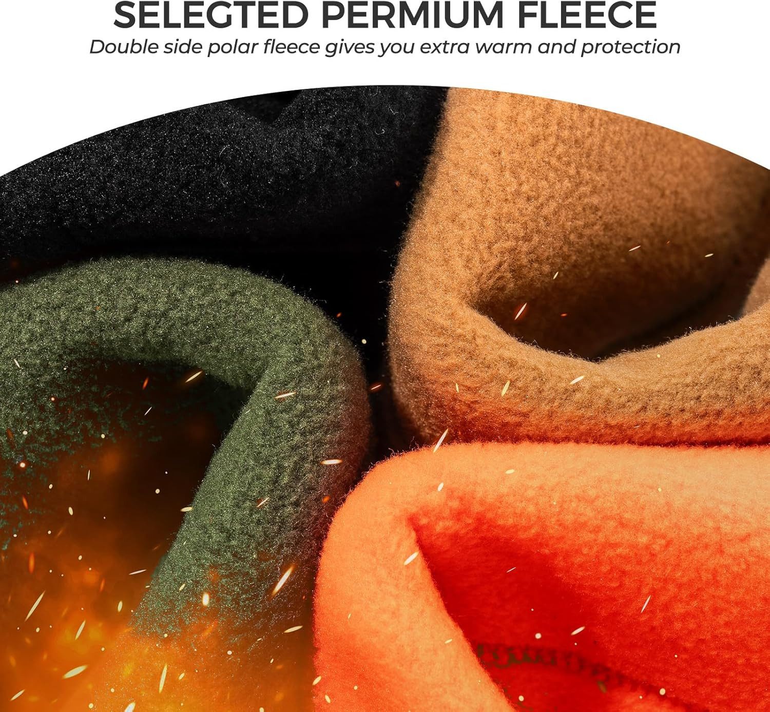 ROCKBROS Unterhelmmütze Winter Winddichter Fleece Schlauchschal für Damen & Herren, Outdoor
