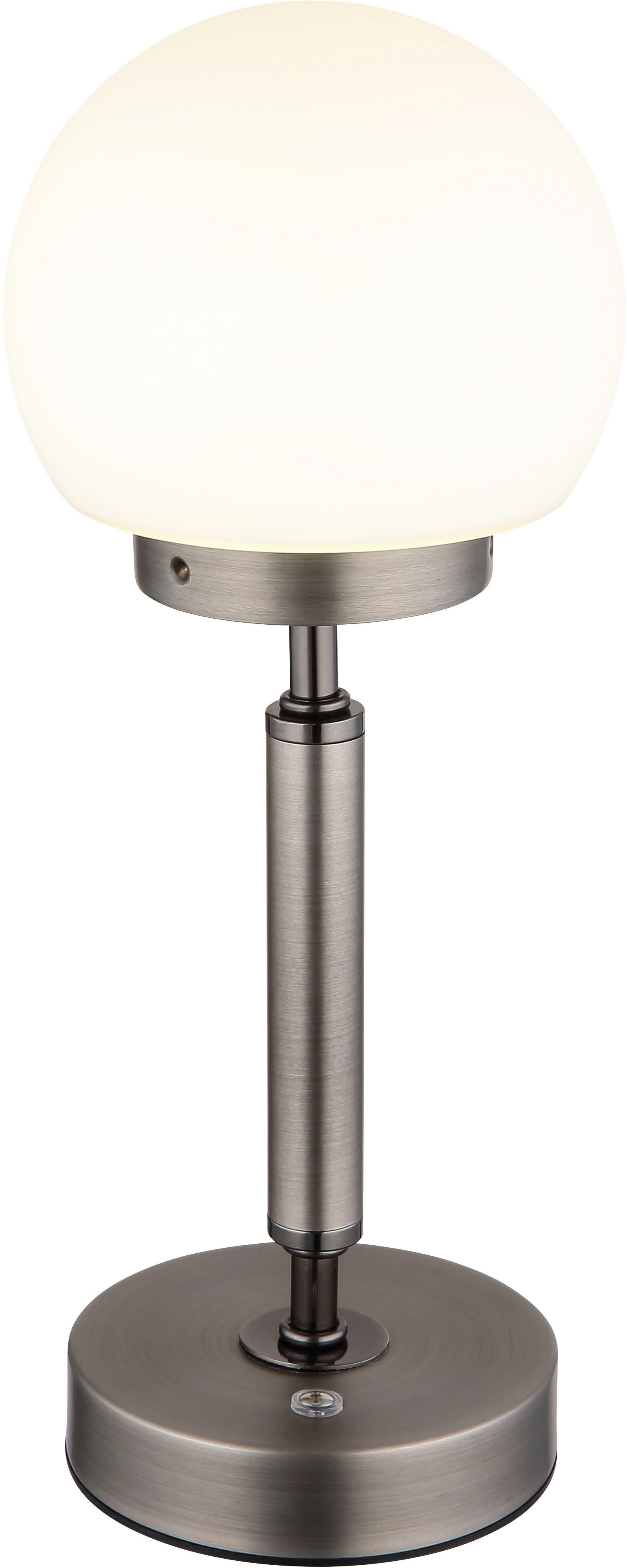 GLOBO LIGHTING Tischleuchte HAKU, Dimmfunktion, mehrere Helligkeitsstufen, LED fest integriert, warmweiß - kaltweiß, Tischlampe Nachttischlampe Deko-Tischleuchte Schlafzimmer