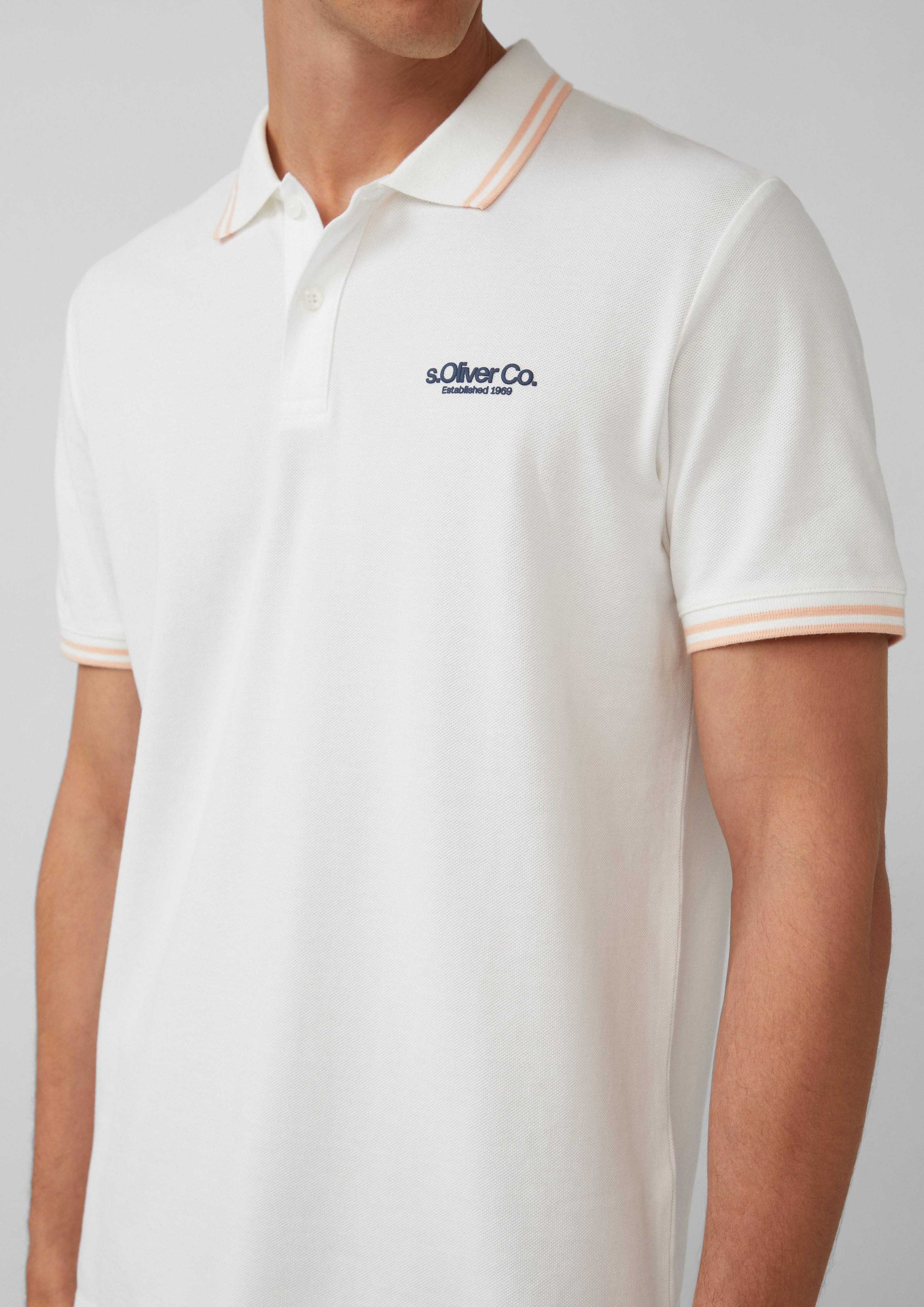 s.Oliver Kurzarmshirt Piqué-Poloshirt mit Kontrastdetails und günstig online kaufen