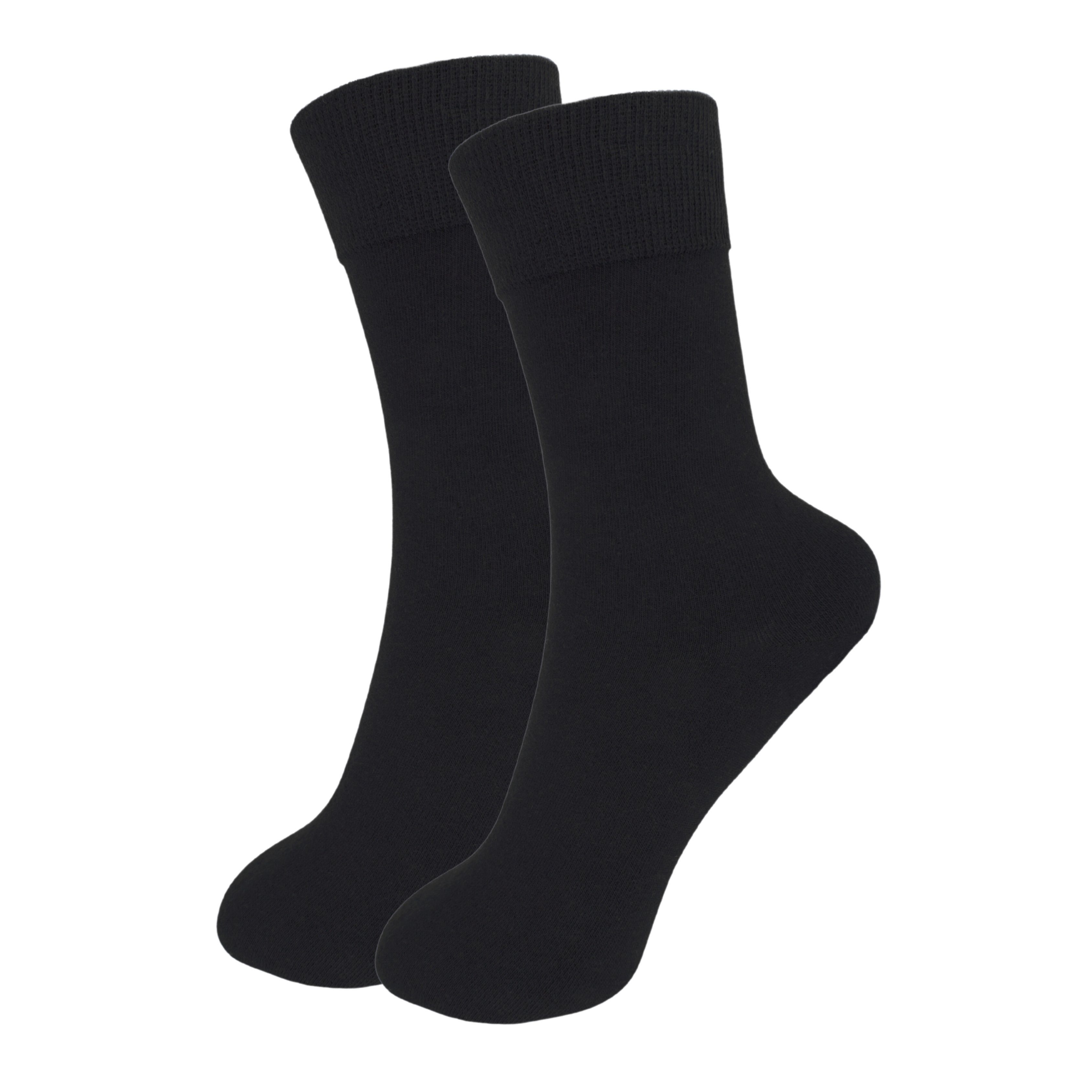 für Stoff Businesssocken (Größen: Herren 5-15er aus SO.I Herrensocken Atmungsaktiver Freizeit-Socken Pack) Schwarz Baumwolle 39-46, Lange 10x