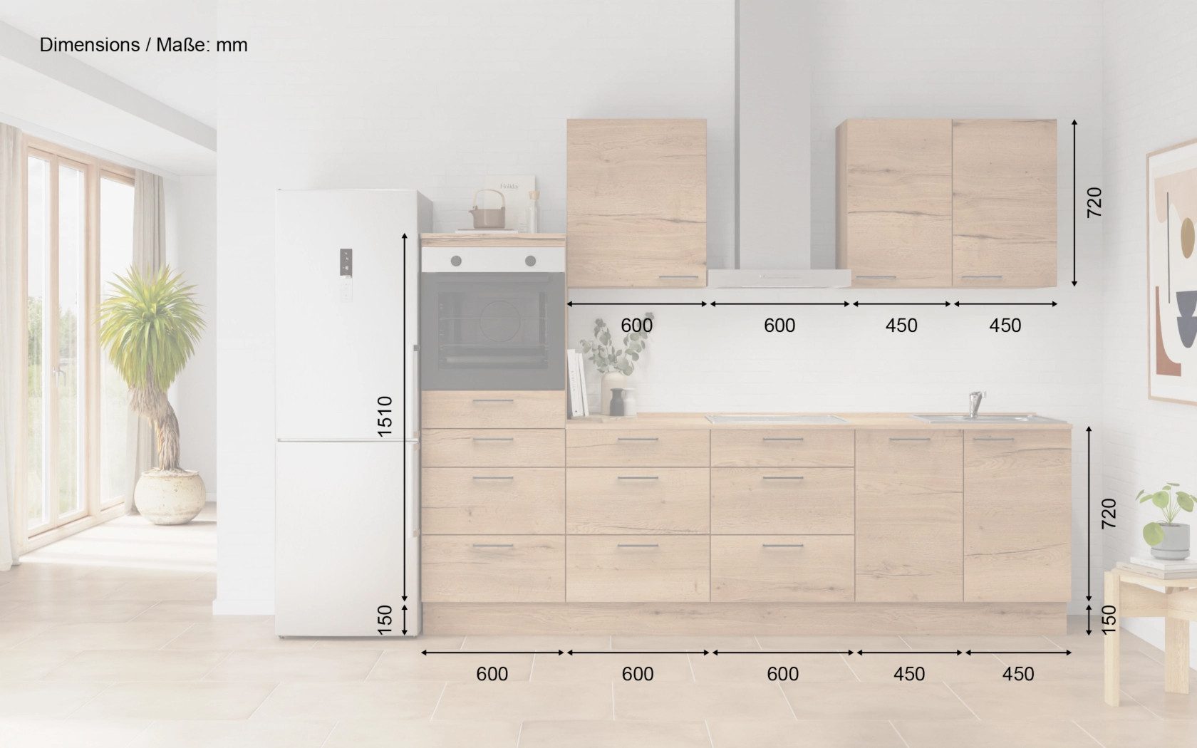 nobilia® Küchenzeile Smula, individuell anpassbar, gratis Küchenplanung mit Profis, (Breite 270 cm), vormontiert, wahlw. mit E-Geräten, inkl. Lieferung