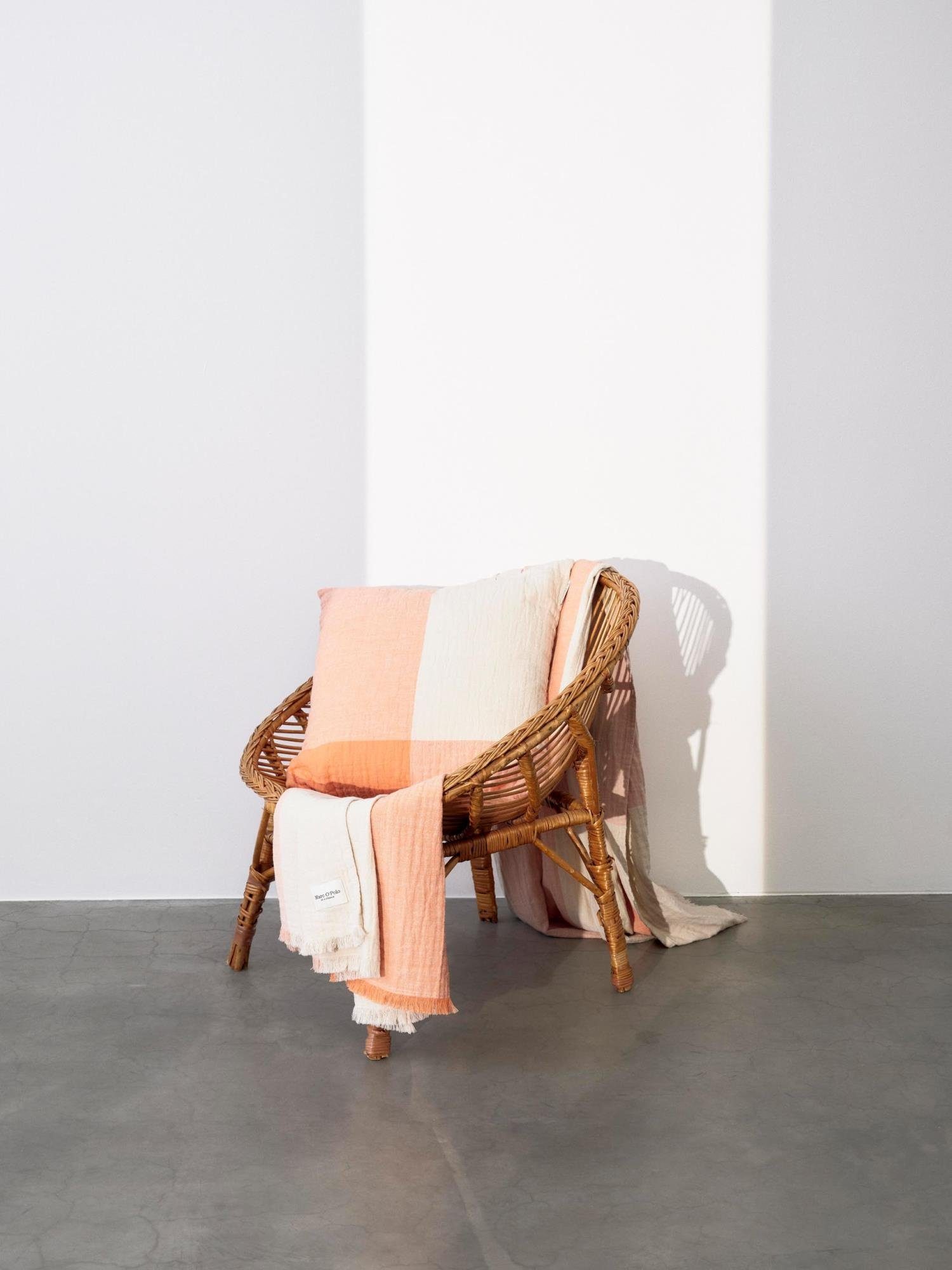 Marc O'Polo Home Dekokissen Erlend, aus Baumwoll-Leinen-Mix mit Karomuster