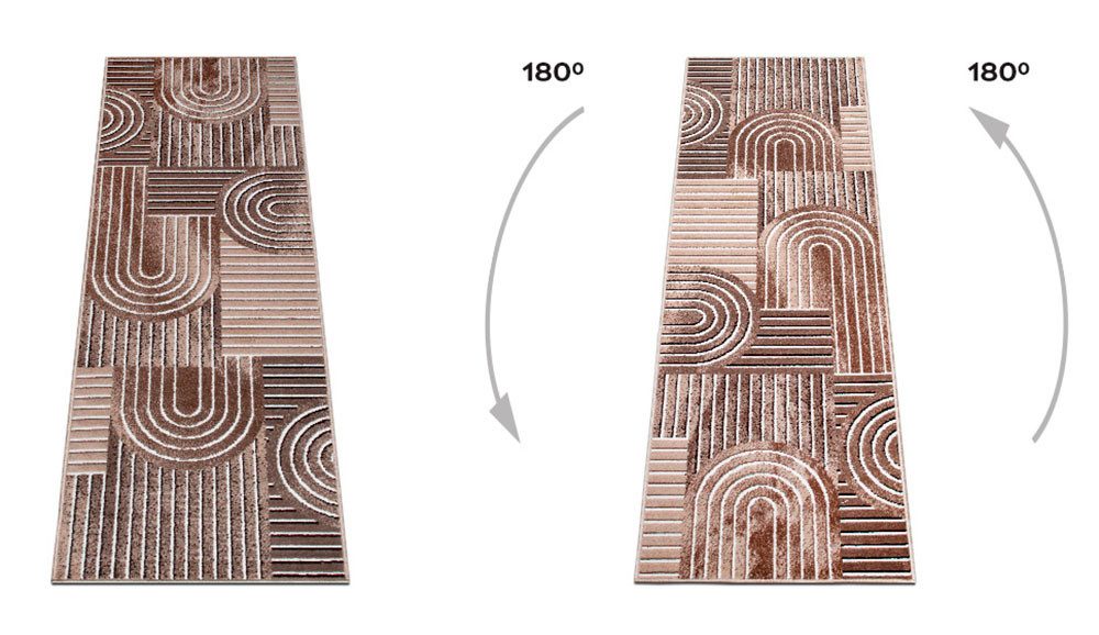 my home Läufer Lyssandra, rechteckig, Höhe: 8 mm, 3D-Effekt, softer Kurzflor, pflegeleicht, leichter Glanz, Scandi-Look