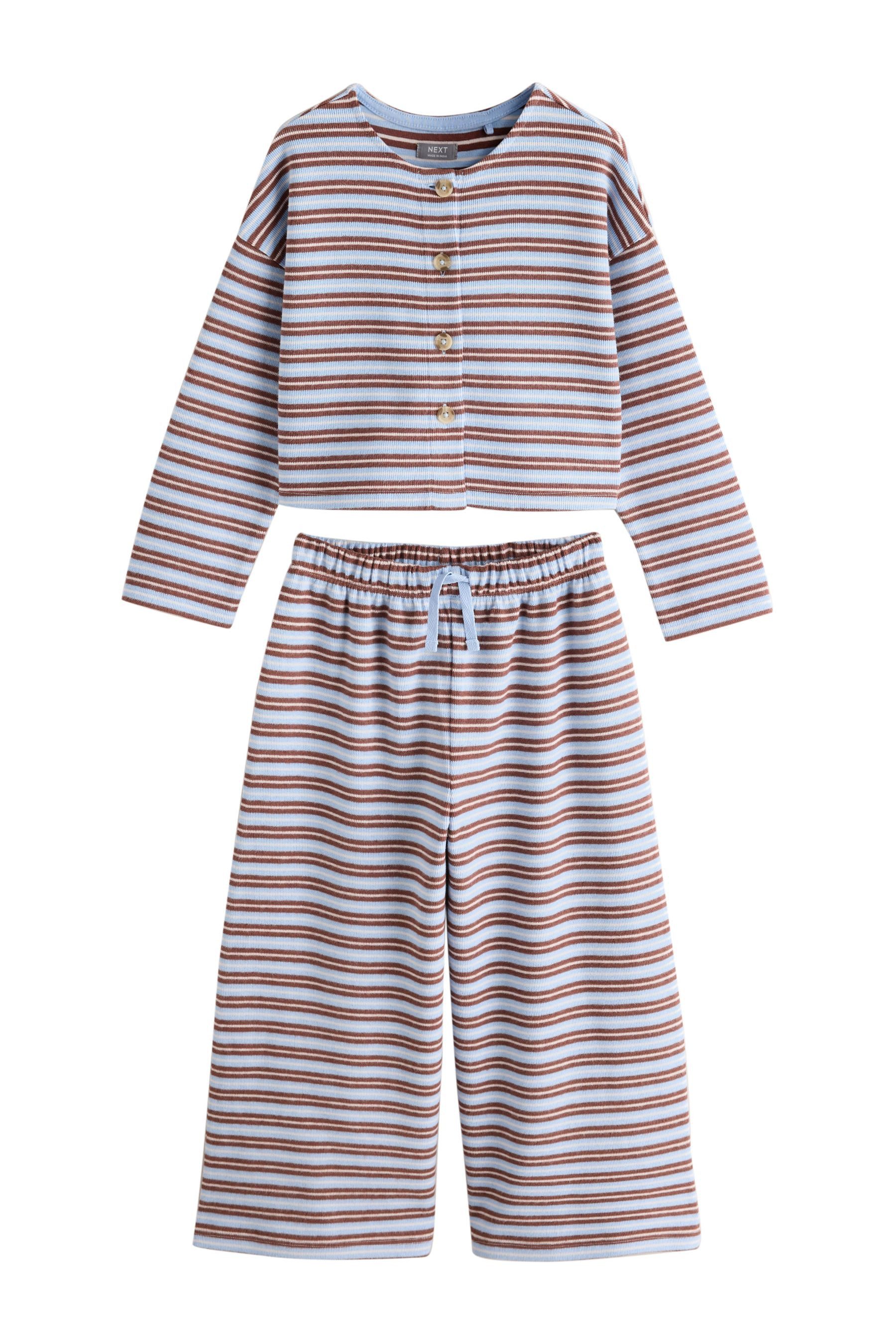 Next T-Shirt Strickjacke mit Streifen im Set (2-tlg)