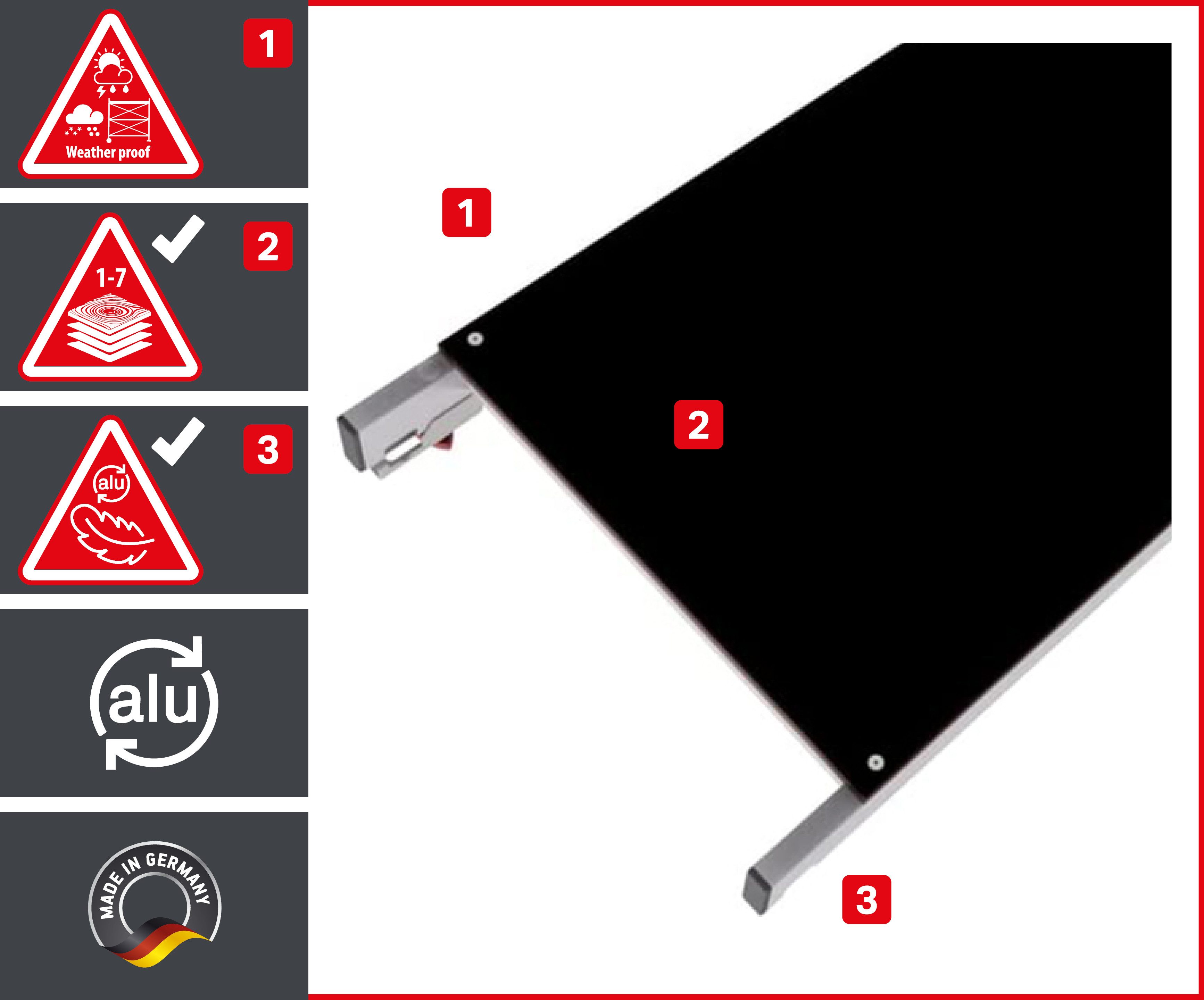 ALTEC Aluminium Mobile Scaffold AluCombine 1.0 - 300, Ladder Scaffold with 4x Casters