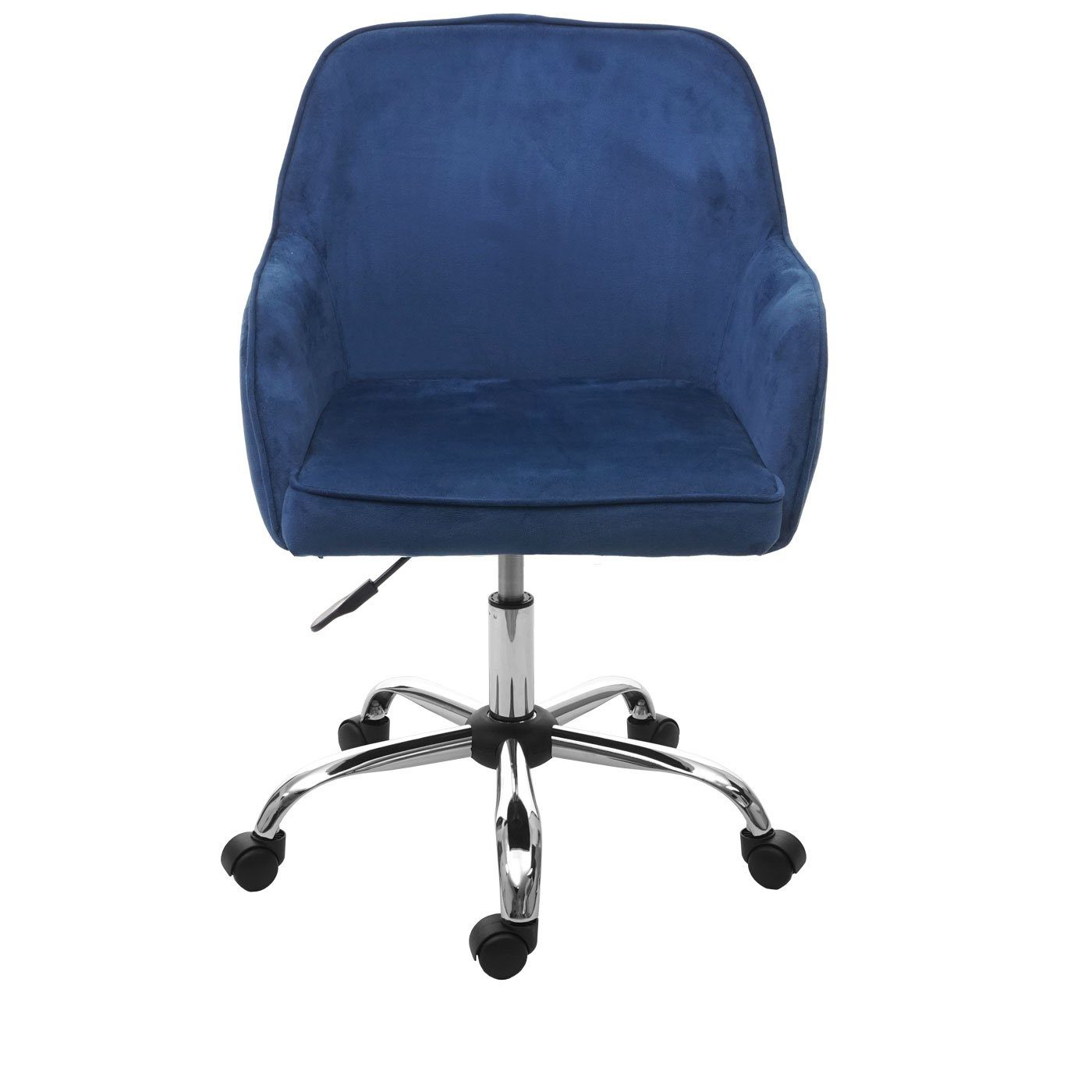 MCW-F82, MCW Schreibtischstuhl Universalrollen, Polsterung Bequeme verstellbar, stufenlos blau 5 Sitzhöhe
