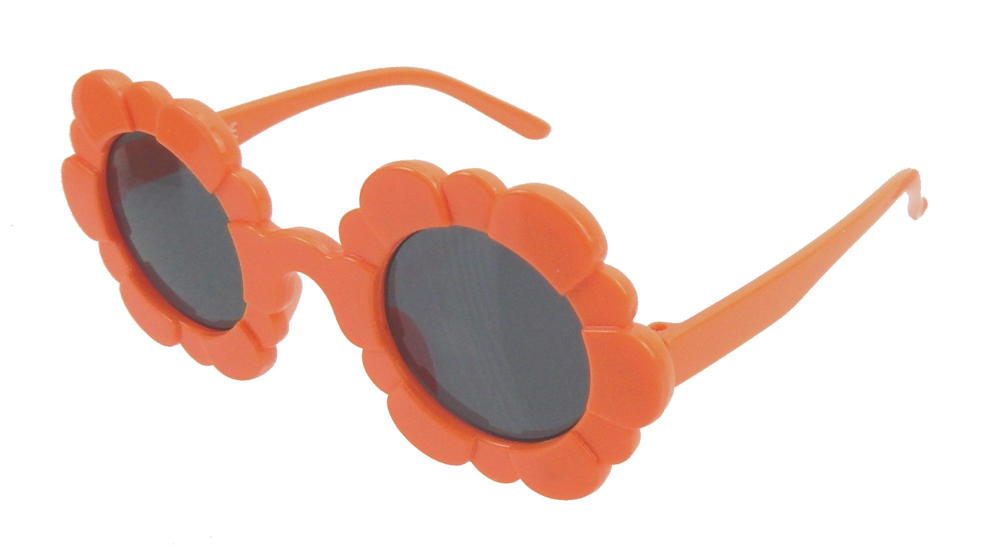 Ella Jonte Sonnenbrille für Mädchen in Blumenform – UV400 Kat. 3 Schutz, orange inkl. Etui