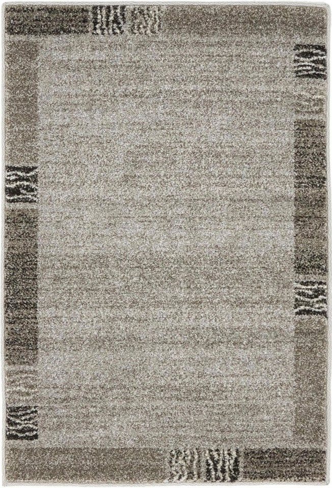 Myflair Möbel & Accessoires Teppich Good Times, LAGERRÄUMUNG!, rechteckig, Höhe: 13 mm, Kurzflor, gewebt, melierte Optik, mit Bordüre
