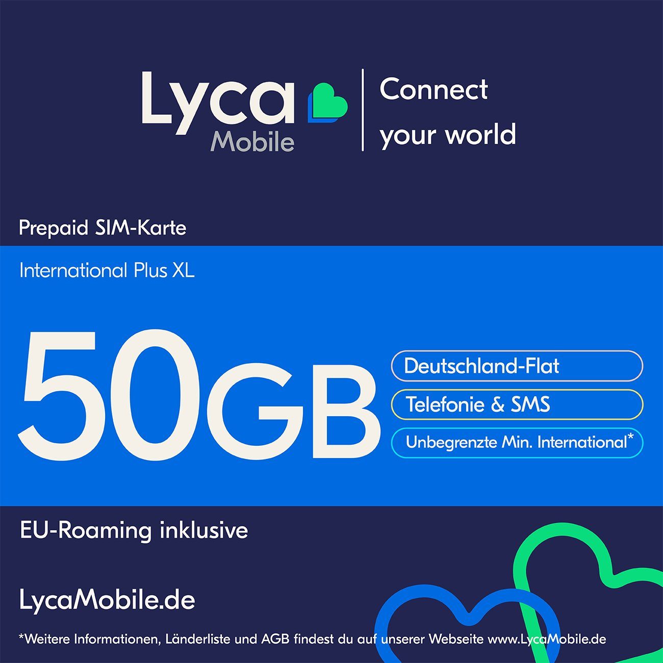 Lyca Mobile International Plus XL Prepaid Smartphone Sim Karte ohne Vertrag  Prepaidkarte